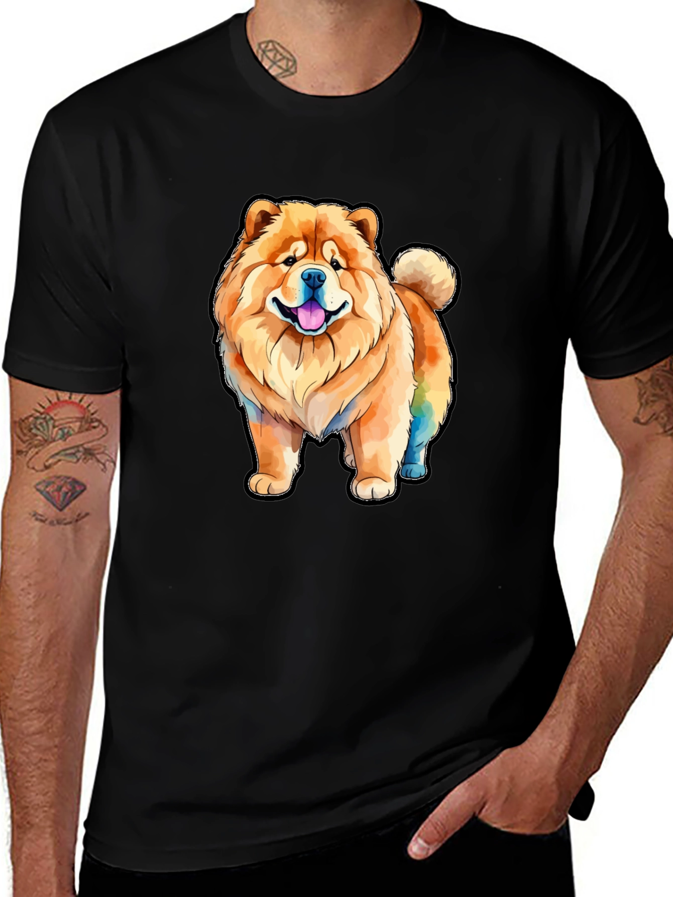 Chow Chow Dog Graphic T-Shirt - Unisex Crew Neck