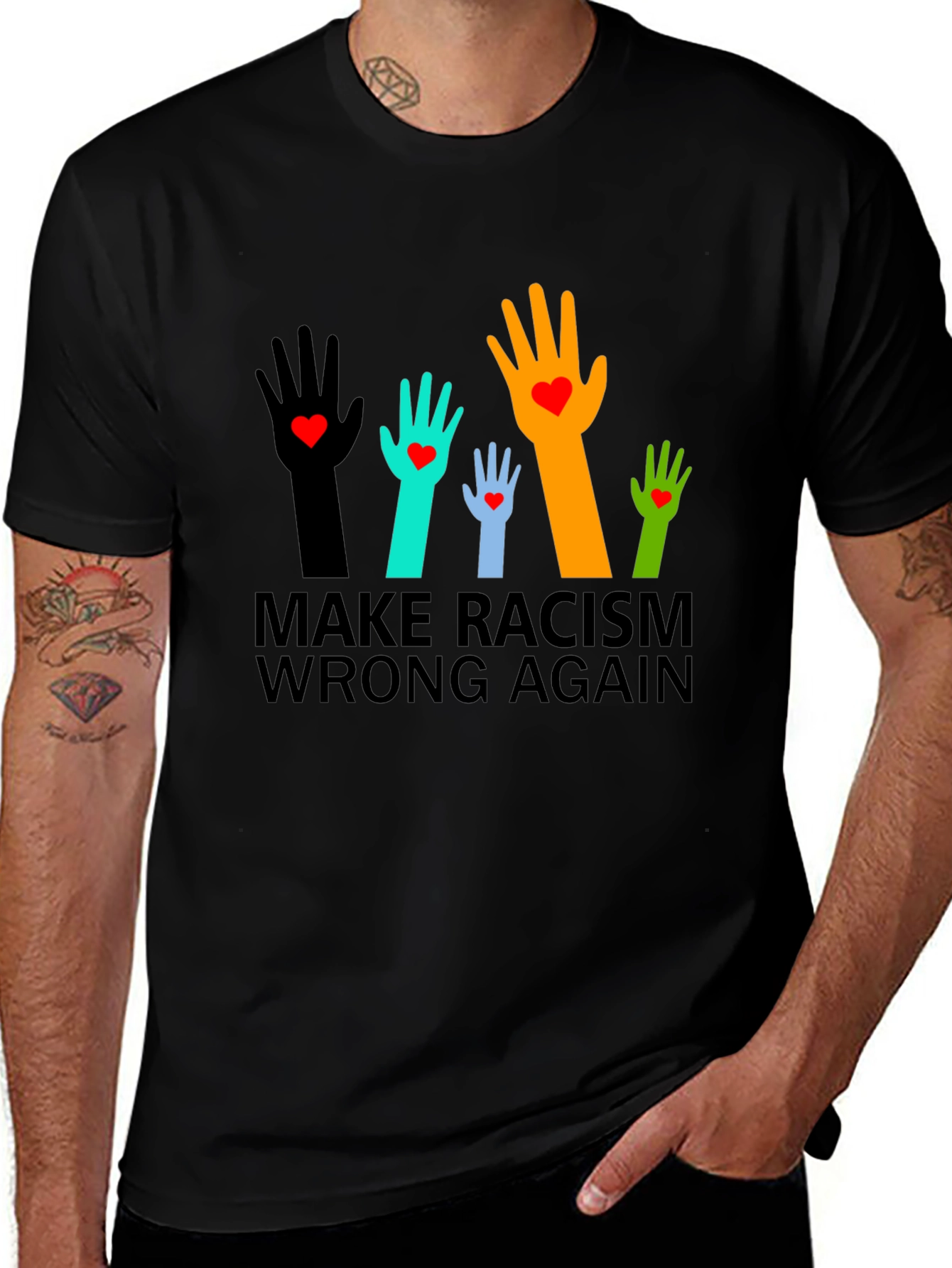 Variant 6 of Make Racism Wrong Again Graphic Tee