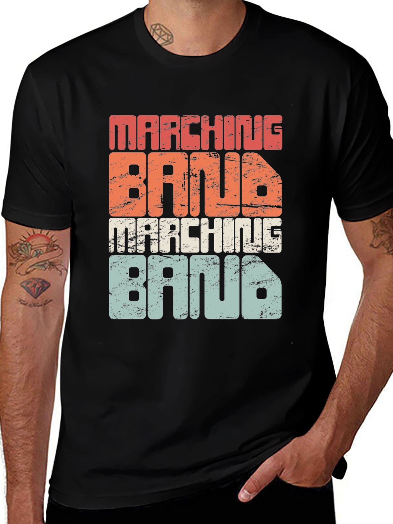 Variant 2 of Retro Marching Band Tee - Vintage Style Graphic T-Shirt