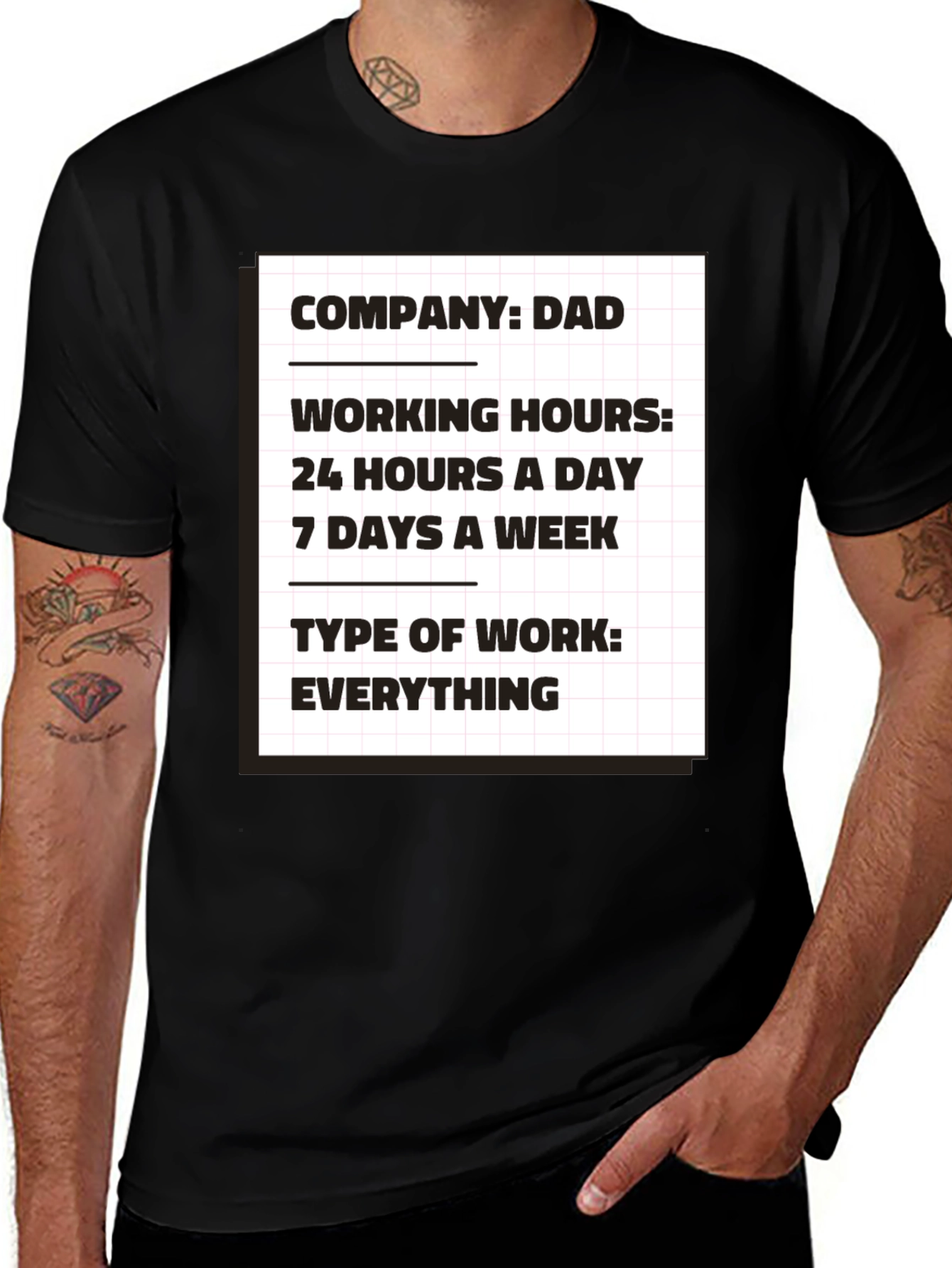 Variant 27 of Dad Company T-Shirt: 24/7 Everything Job