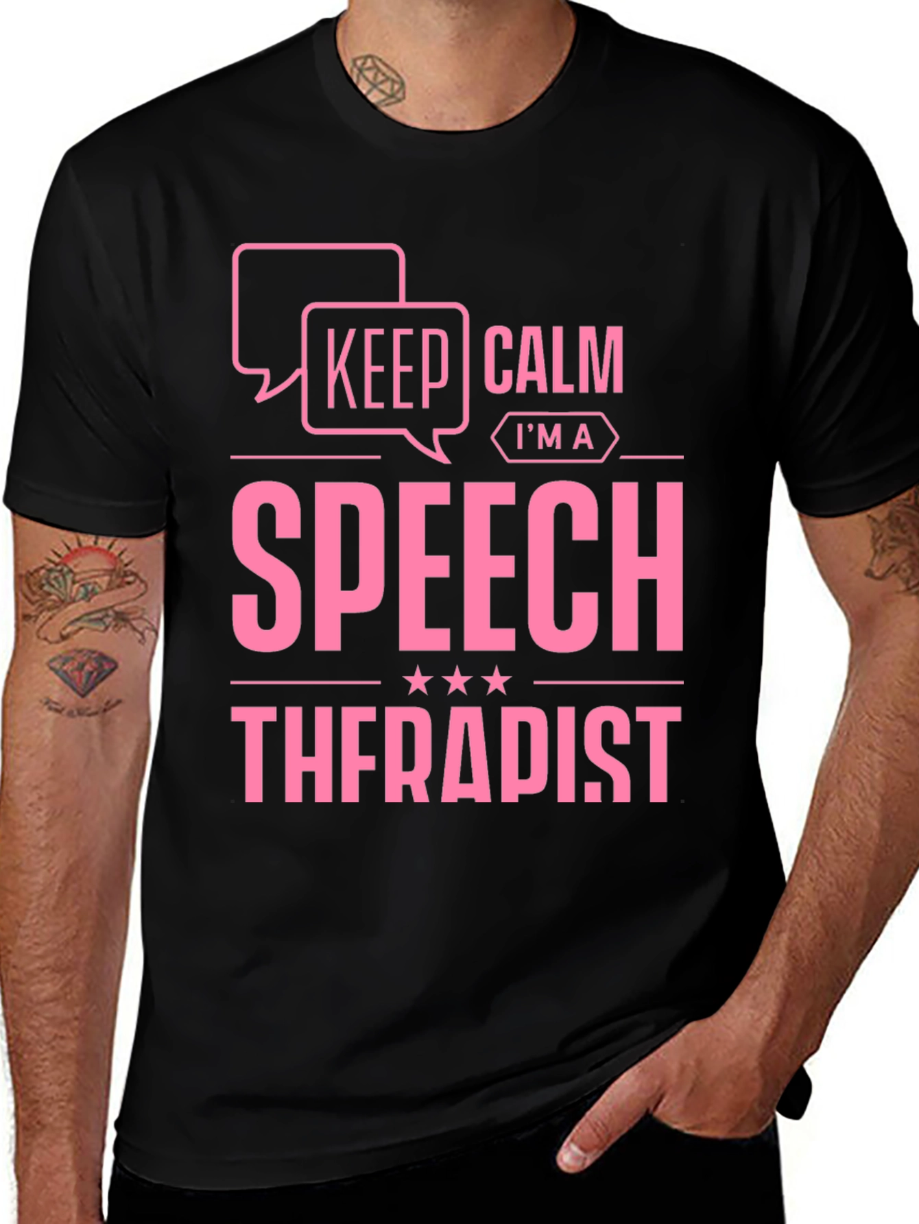 Variant 4 of Keep Calm I'm a Speech Therapist T-Shirt