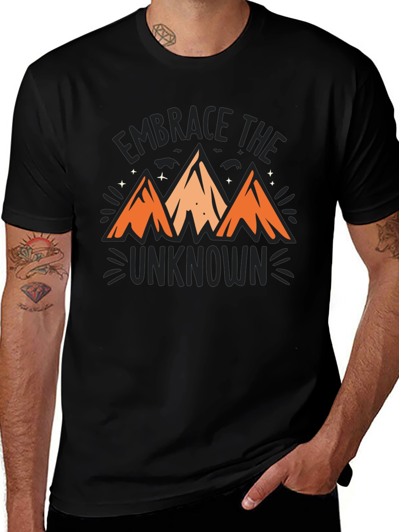 Variant 16 of Embrace the Unknown Graphic Tee - Mountain Design
