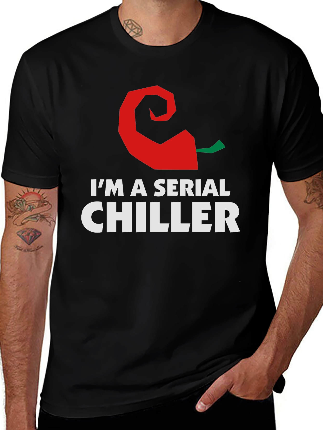 I'm A Serial Chiller Chili Pepper Graphic T-Shirt
