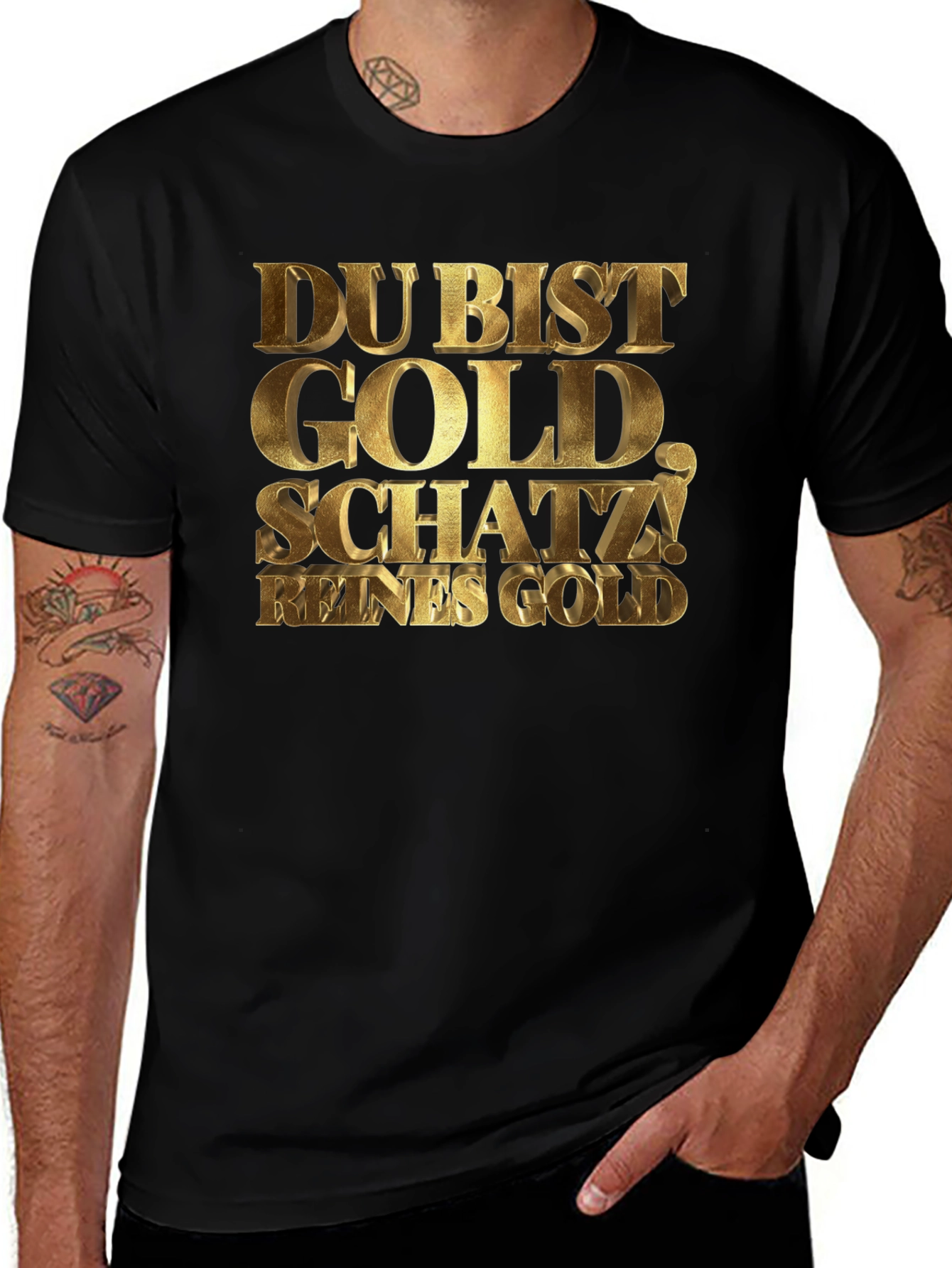 Variant 24 of Du Bist Gold Schatz! Black Graphic Tee