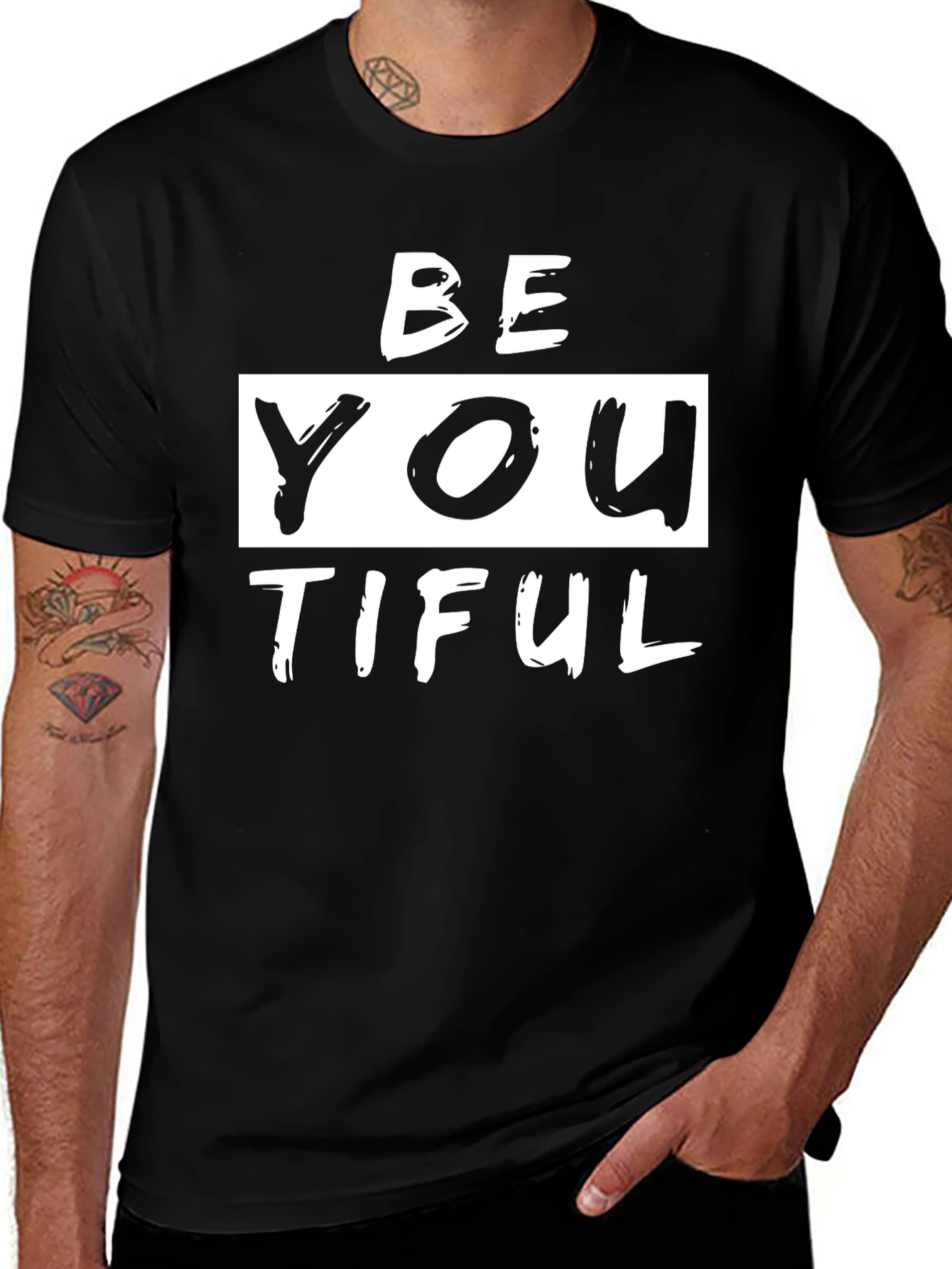 Variant 19 of BeYOUtiful Black Graphic Tee