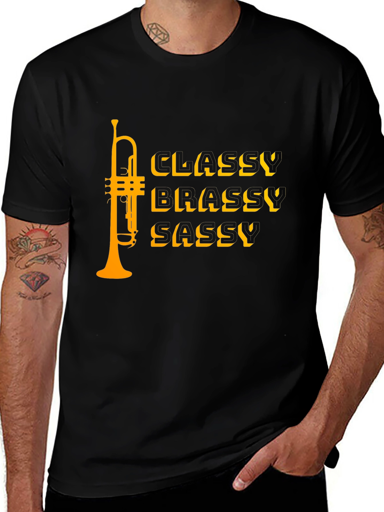 Variant 13 of Classy Brassy Sassy Trumpet T-Shirt