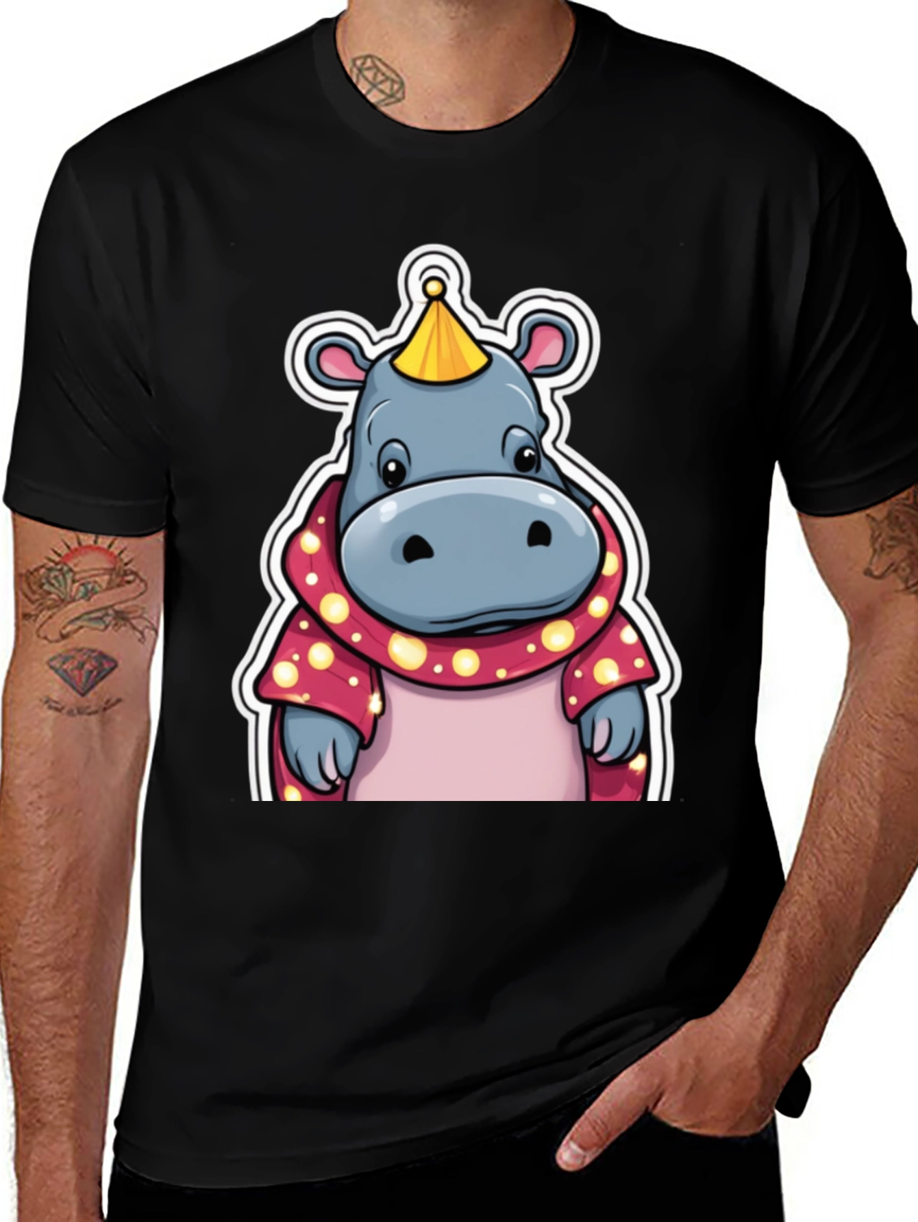 Variant 14 of Cartoon Hippo T-Shirt