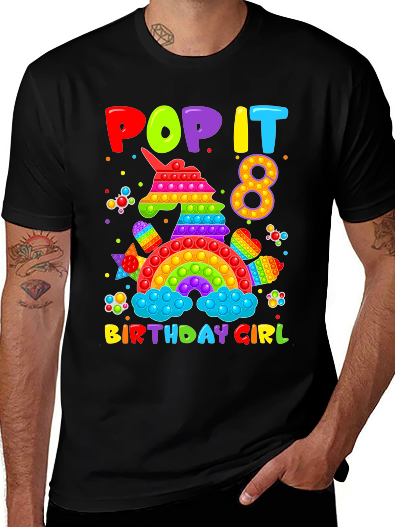 Pop It Birthday Girl 8 T-Shirt