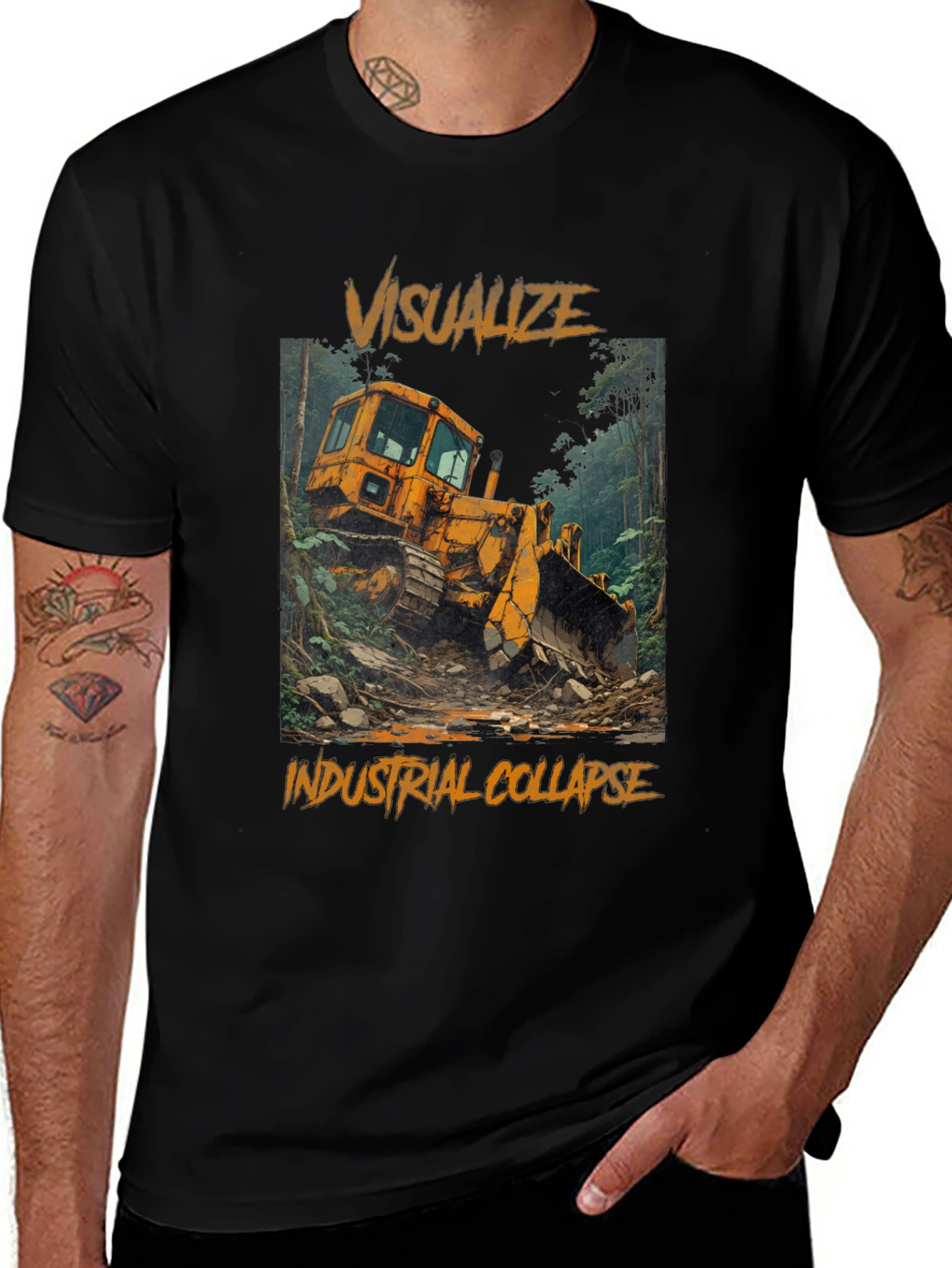 Visualize Industrial Collapse Graphic Tee