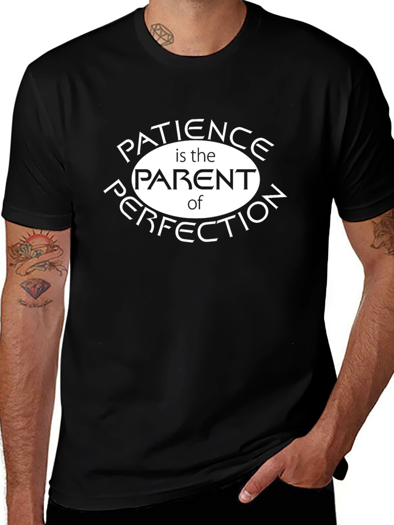 Variant 26 of Patience is the Parent of Perfection Black T-Shirt