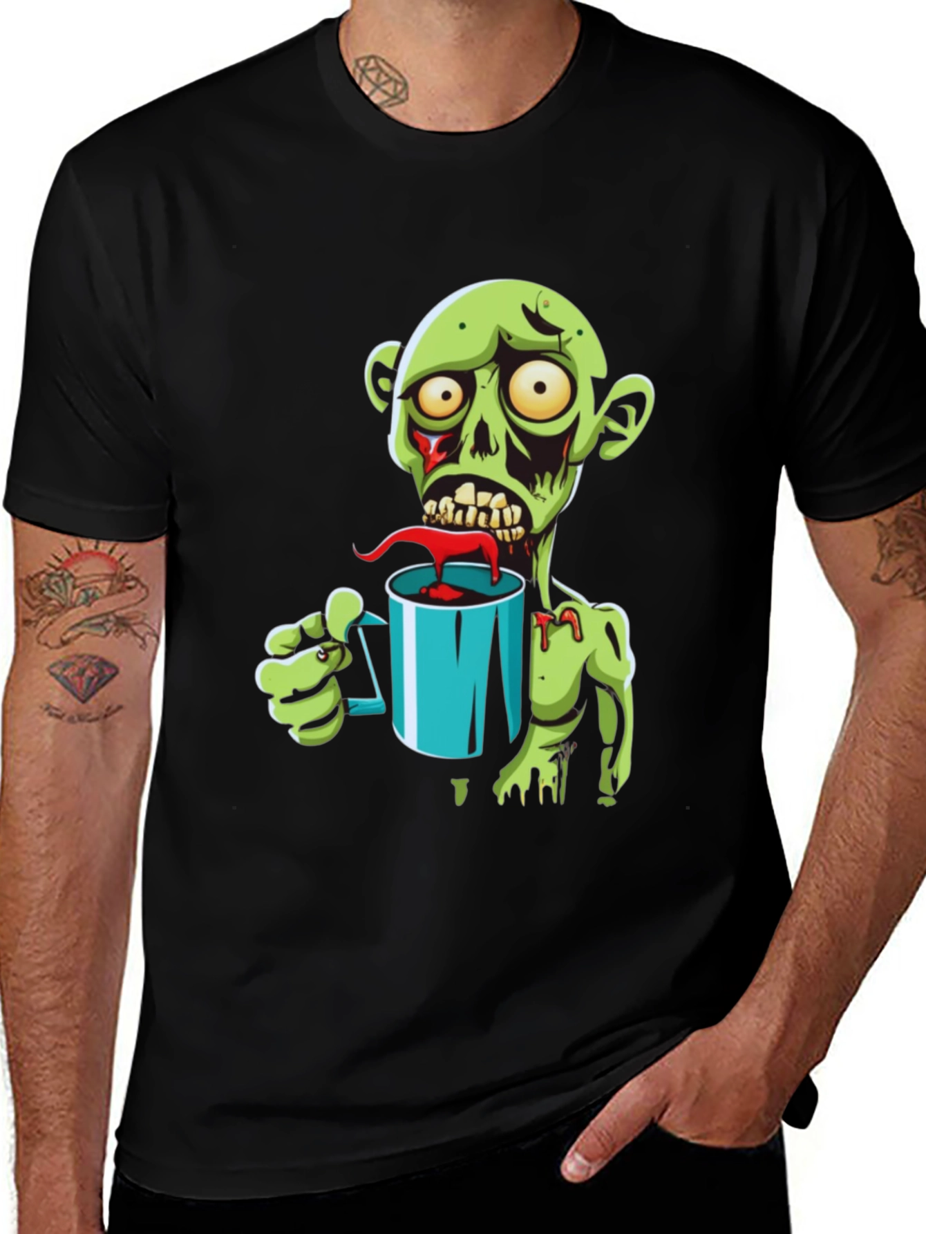 Zombie Coffee Lover Graphic Tee