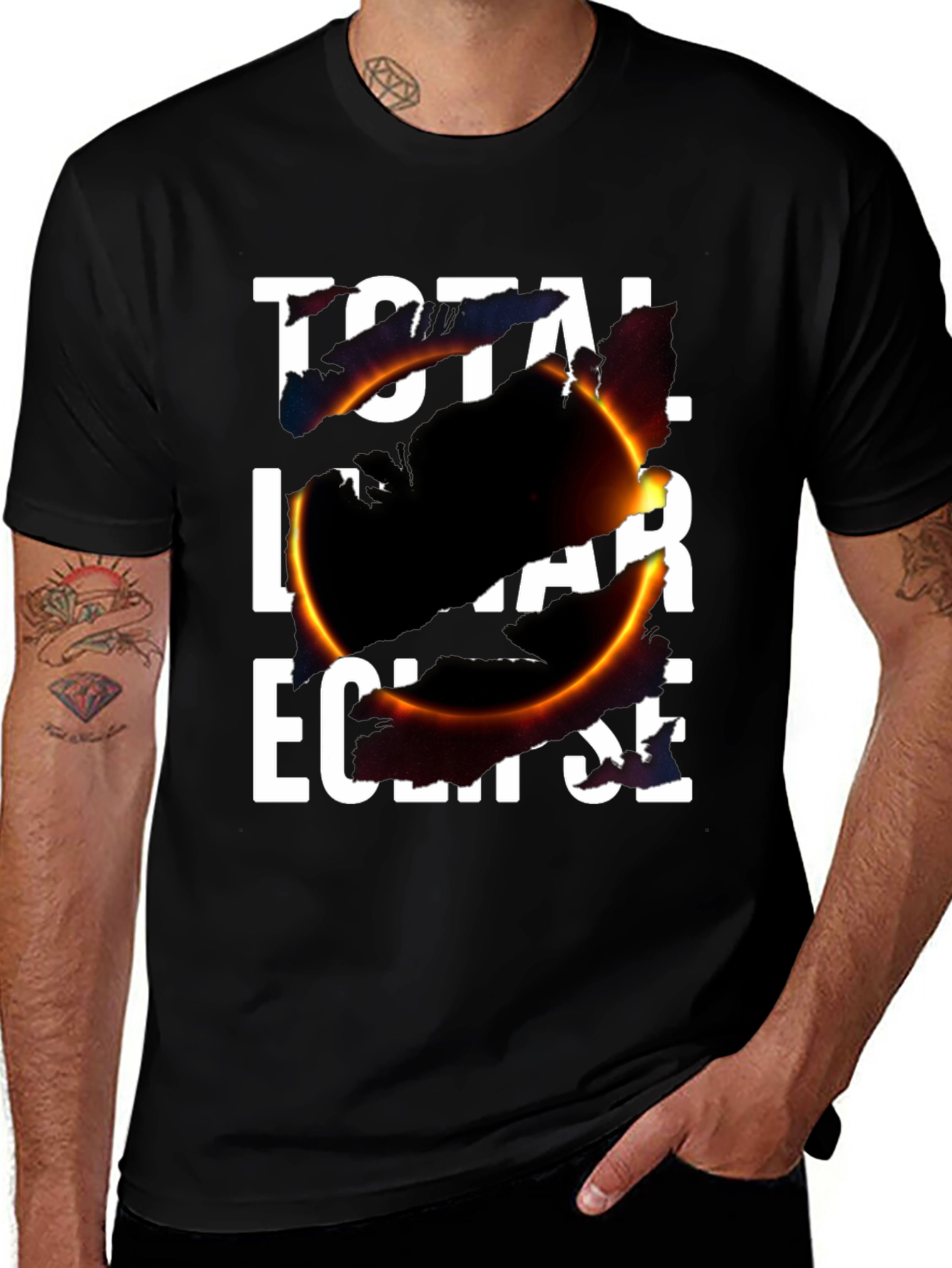 Total Lunar Eclipse Graphic Tee - Black T-Shirt