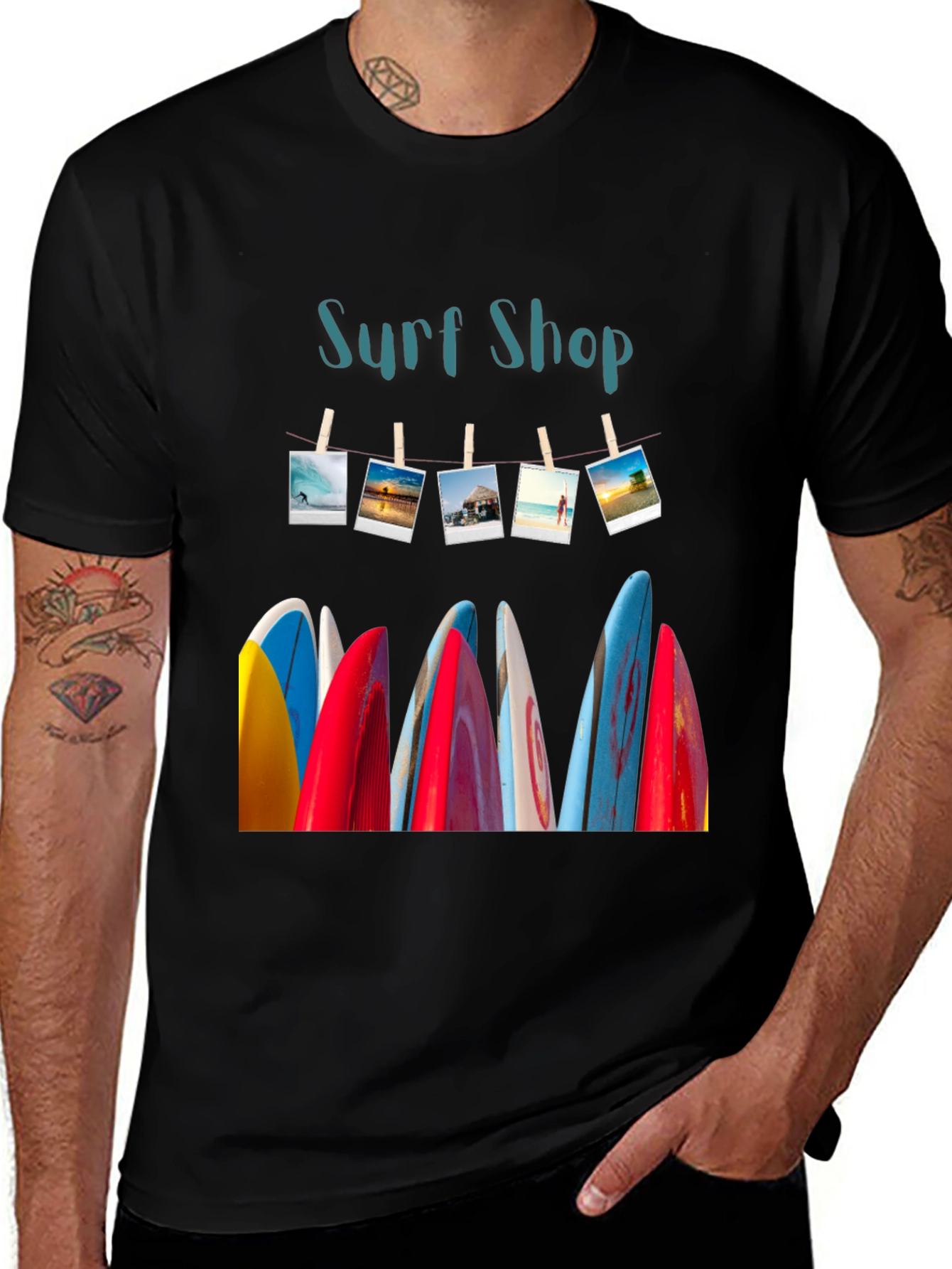 Surf Shop Graphic Tee - Beach Vibes