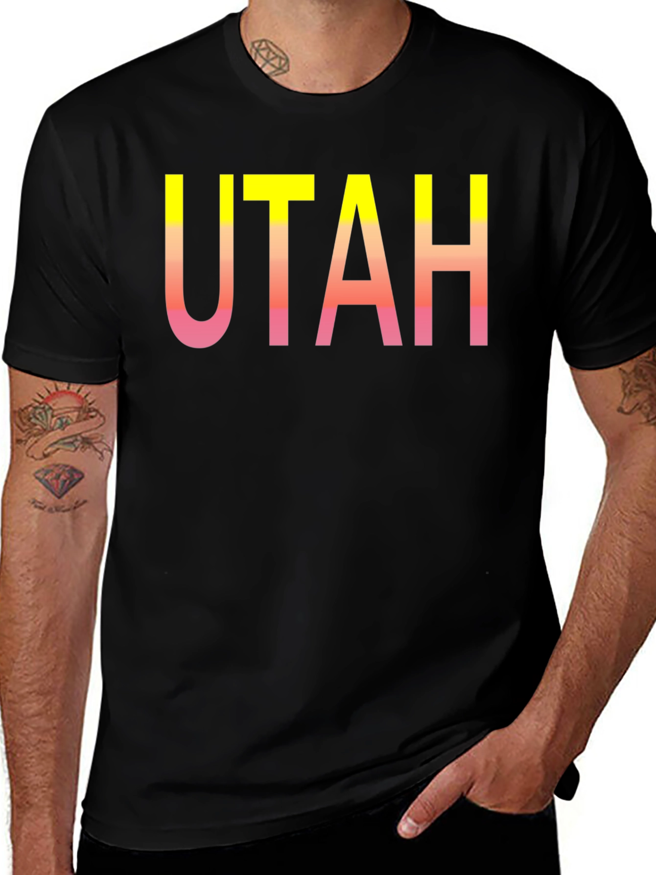 Variant 13 of Utah Gradient Graphic Tee - Stylish State Pride!