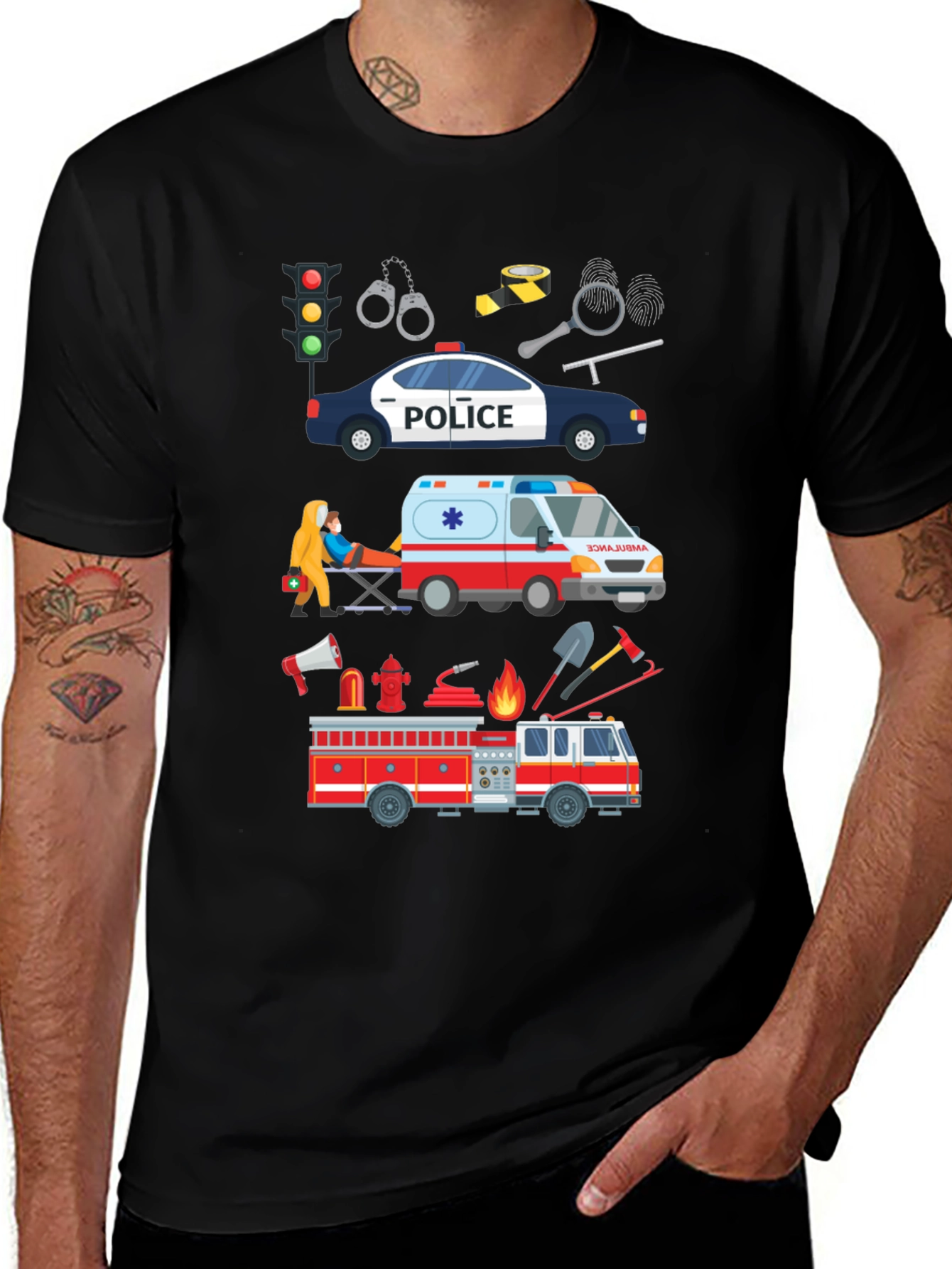 Emergency Vehicle Graphic T-Shirt
