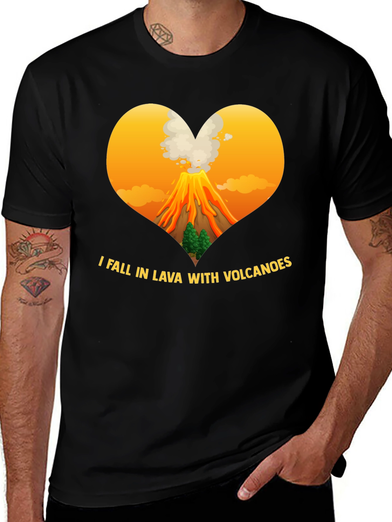 Variant 8 of Volcano Lover Black T-Shirt 