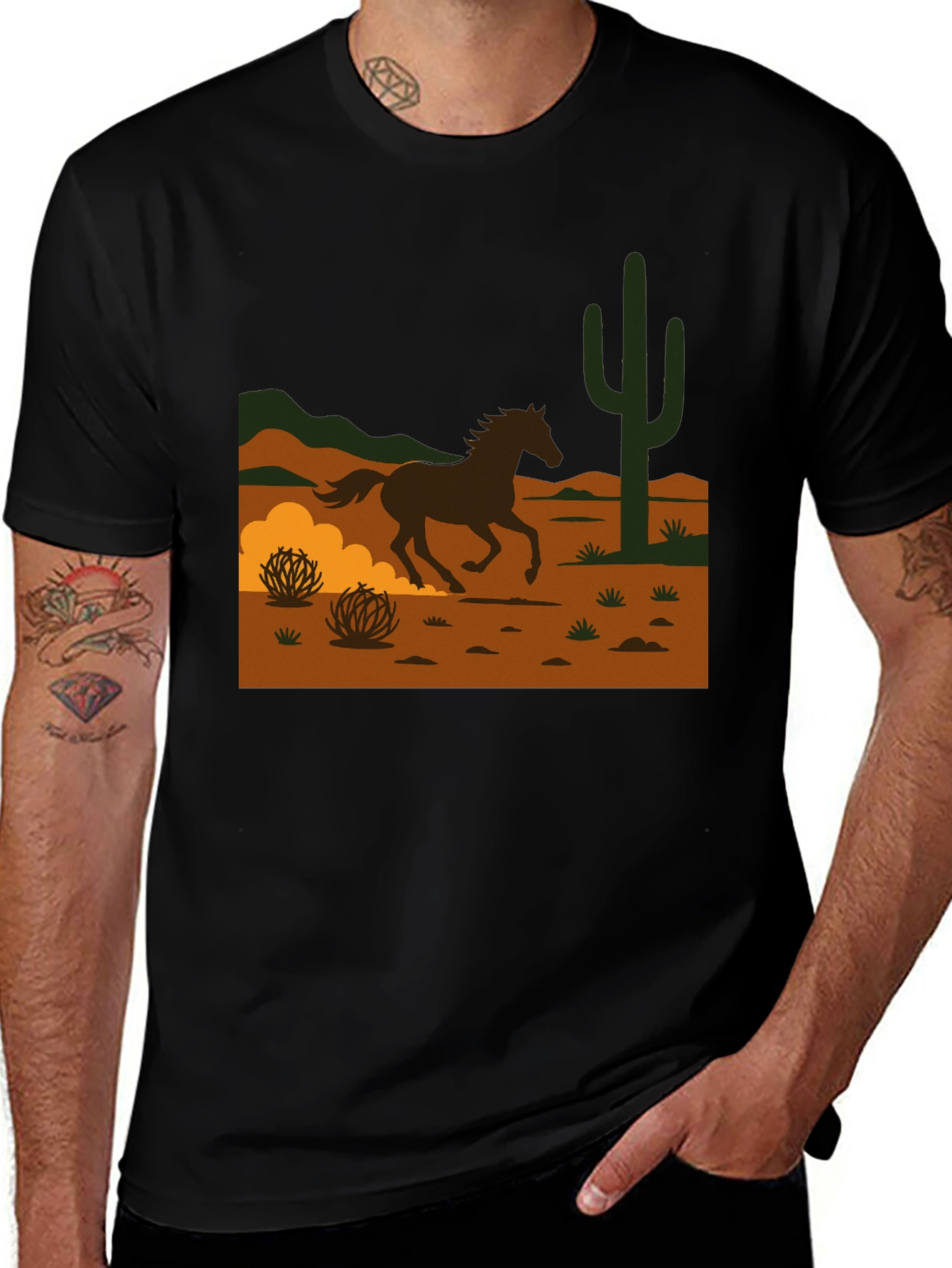 Variant 3 of Desert Horse Graphic Tee - Unisex Cotton T-Shirt