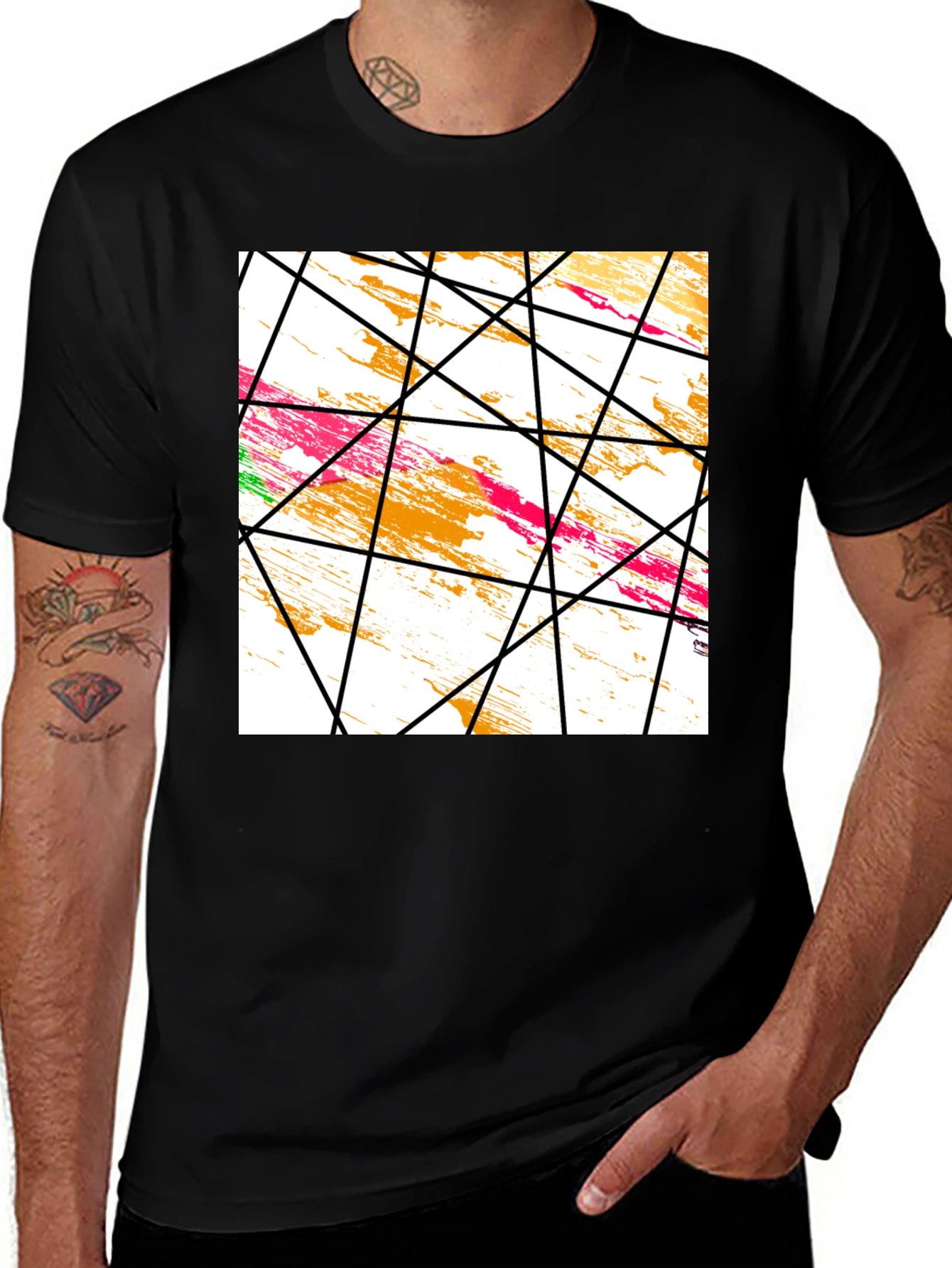 Abstract Geometric T-Shirt - Modern Art Tee