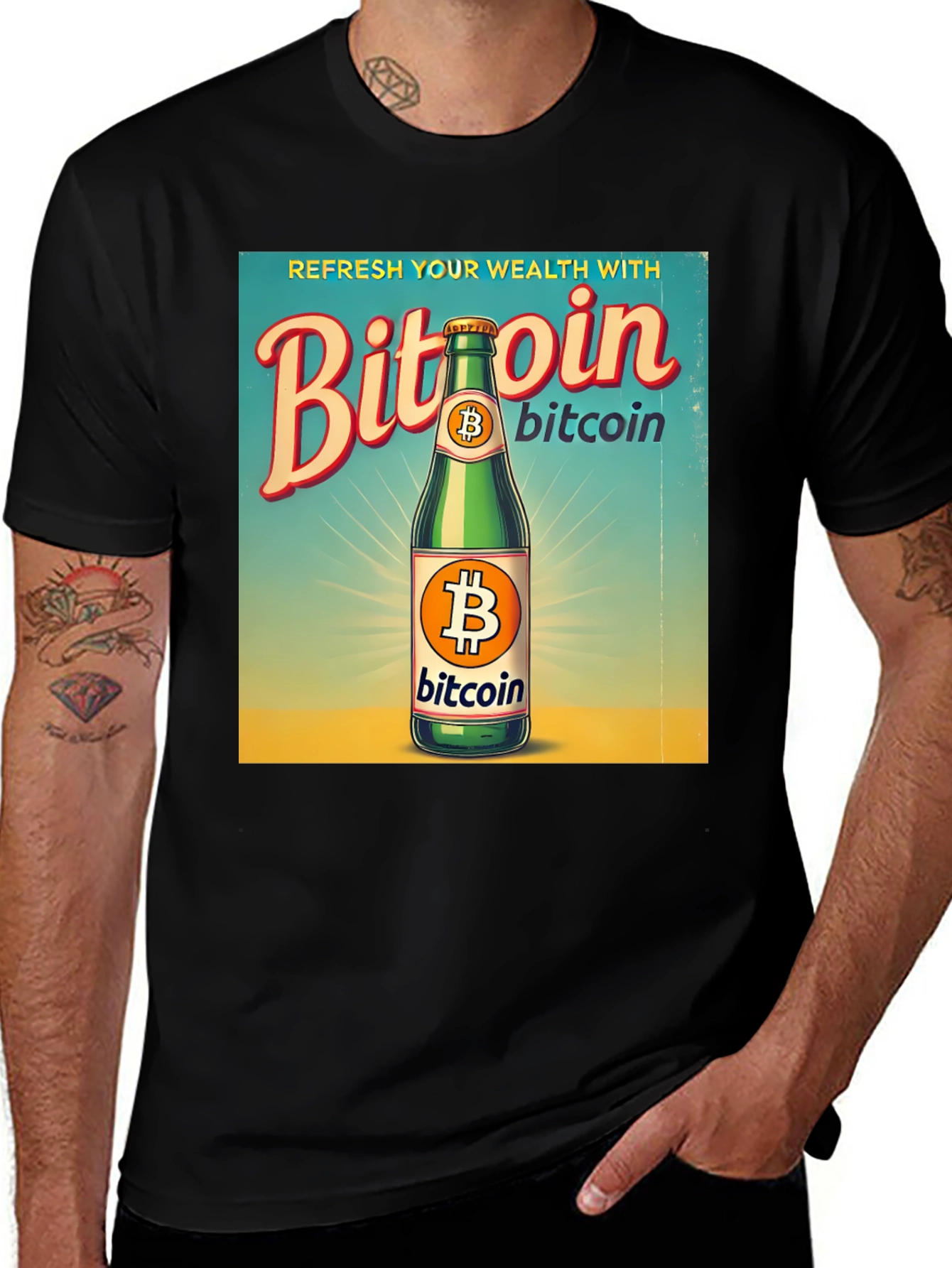 Variant 14 of Bitcoin Refresh T-Shirt - Crypto Wealth Tee