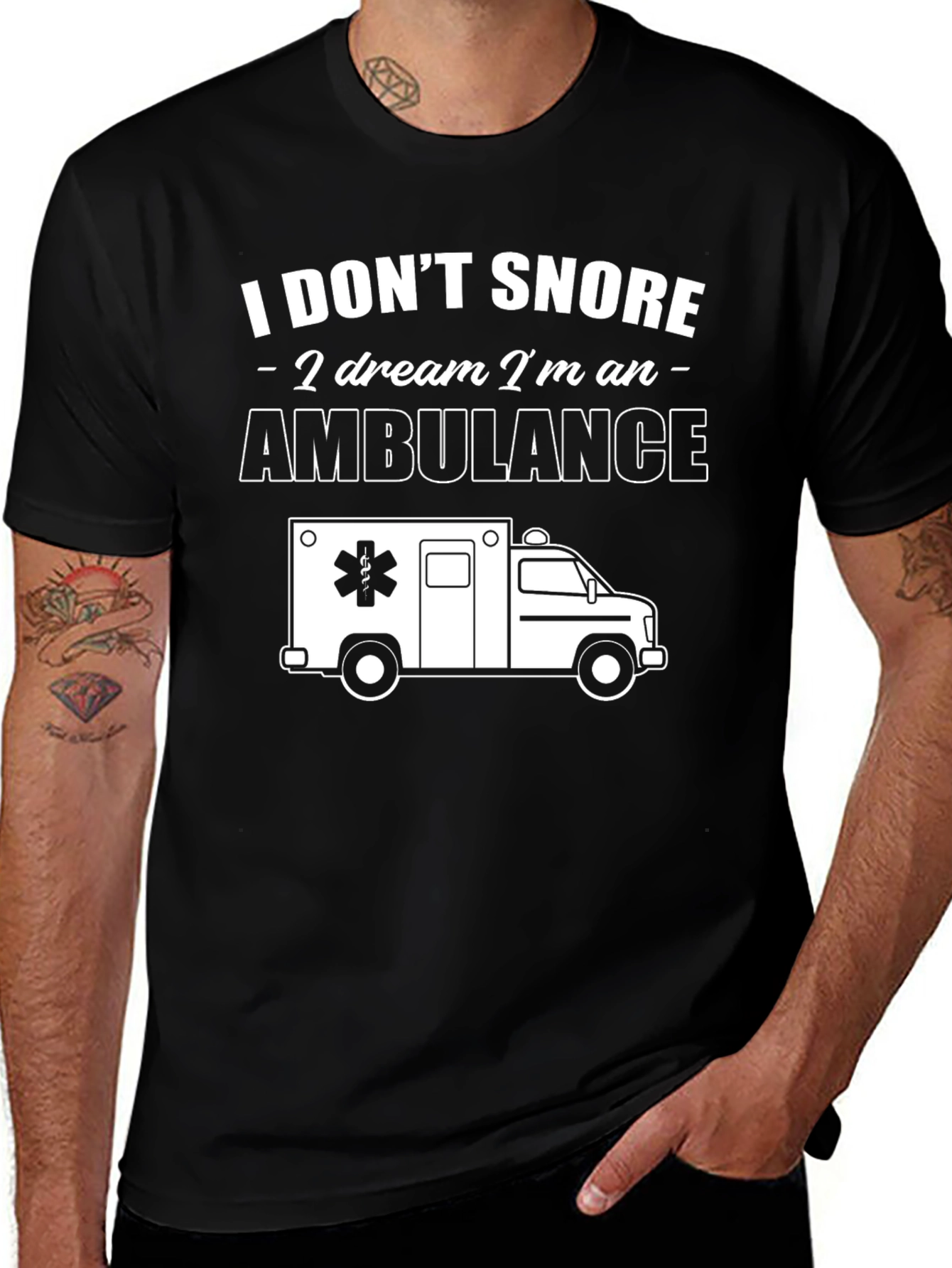 I Don't Snore Ambulance Graphic T-Shirt