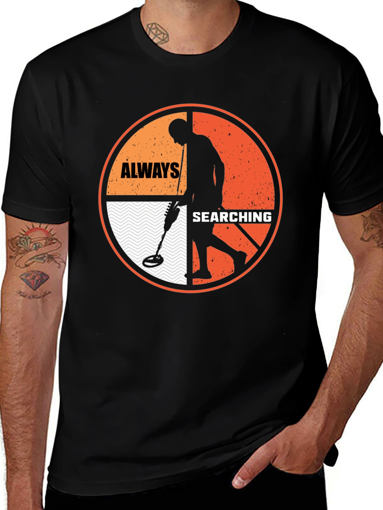 Variant 6 of Always Searching T-Shirt Metal Detecting Hobby