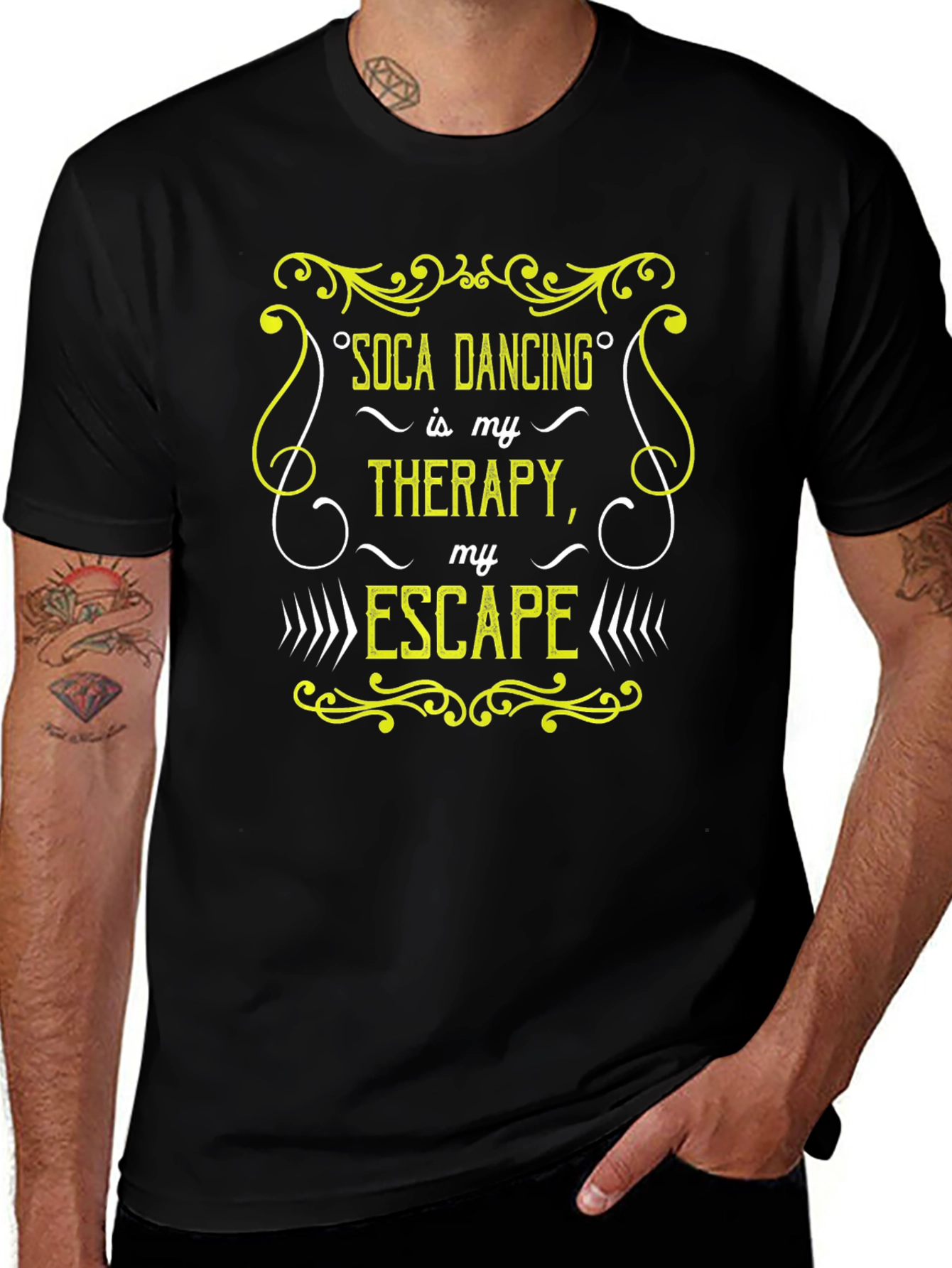 Variant 23 of Soca Dancing Therapy Black T-Shirt