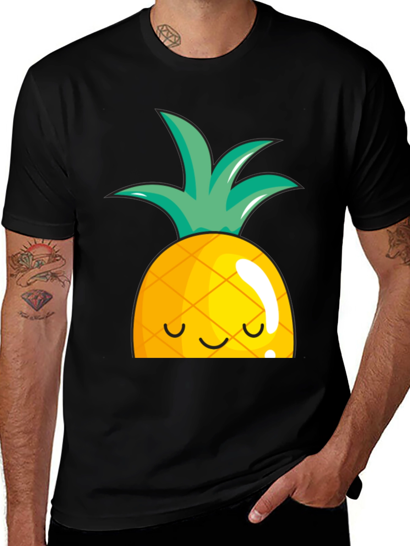 Variant 20 of Pineapple Graphic T-Shirt - Casual Cute Fruit Tee