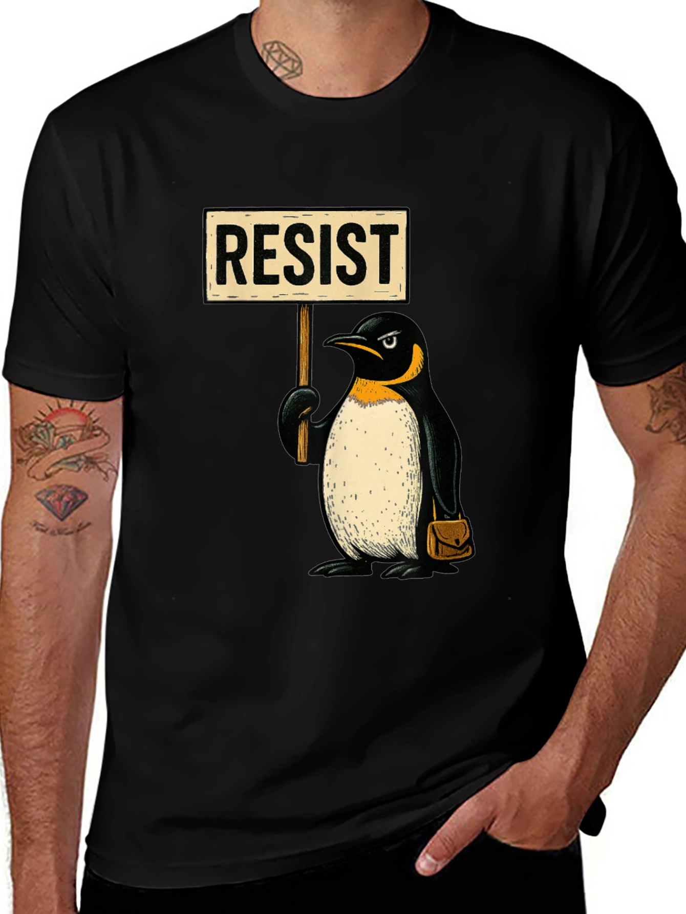 Variant 9 of Resist Penguin Graphic T-Shirt - Activist Apparel