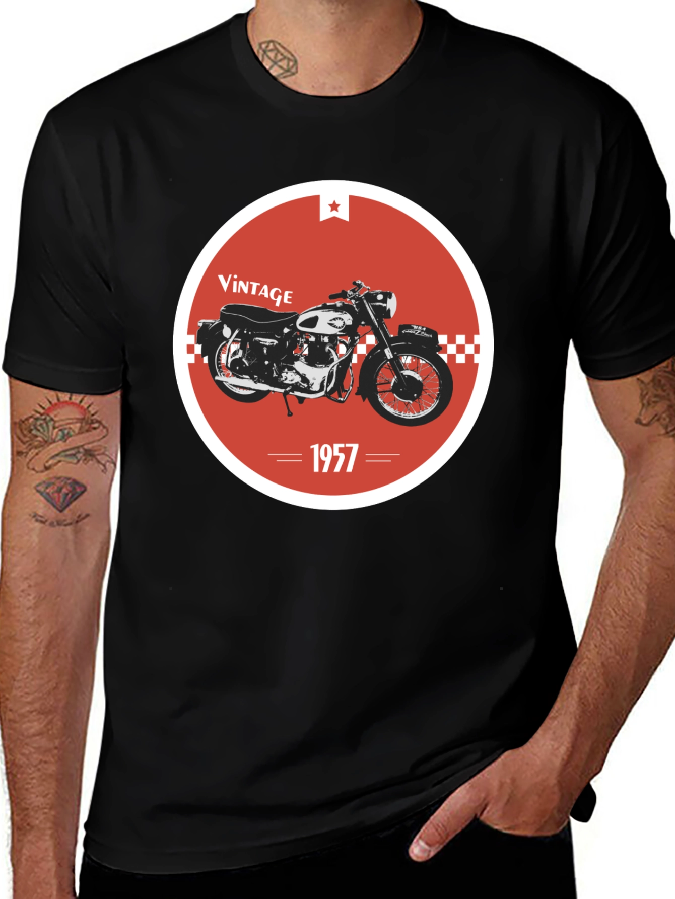 Variant 16 of Vintage Motorcycle 1957 Graphic T-Shirt