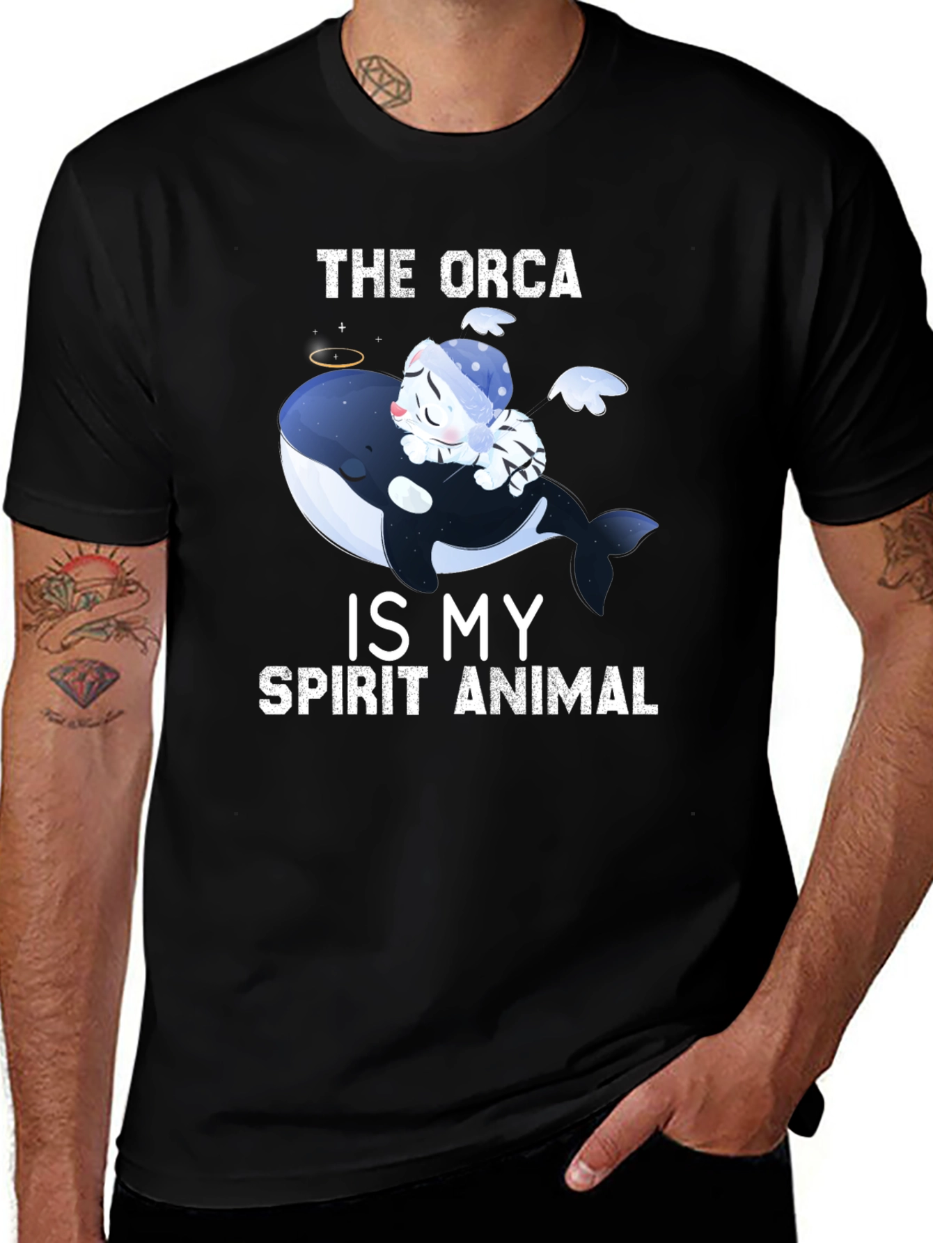 Variant 14 of Orca Spirit Animal Graphic Tee - Cute & Comfy