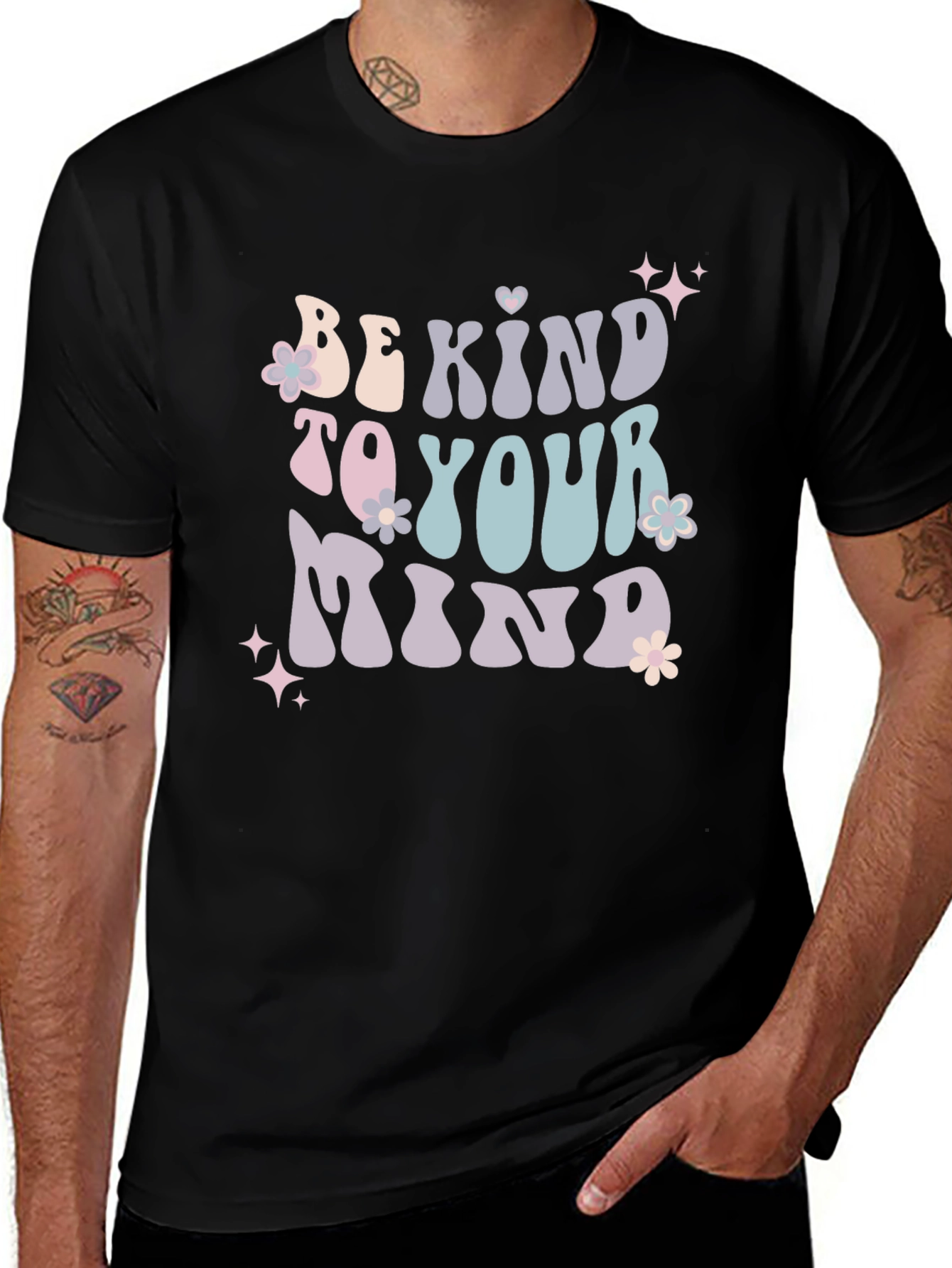 Variant 29 of Be Kind To Your Mind Graphic Tee - Trendy Casual Top