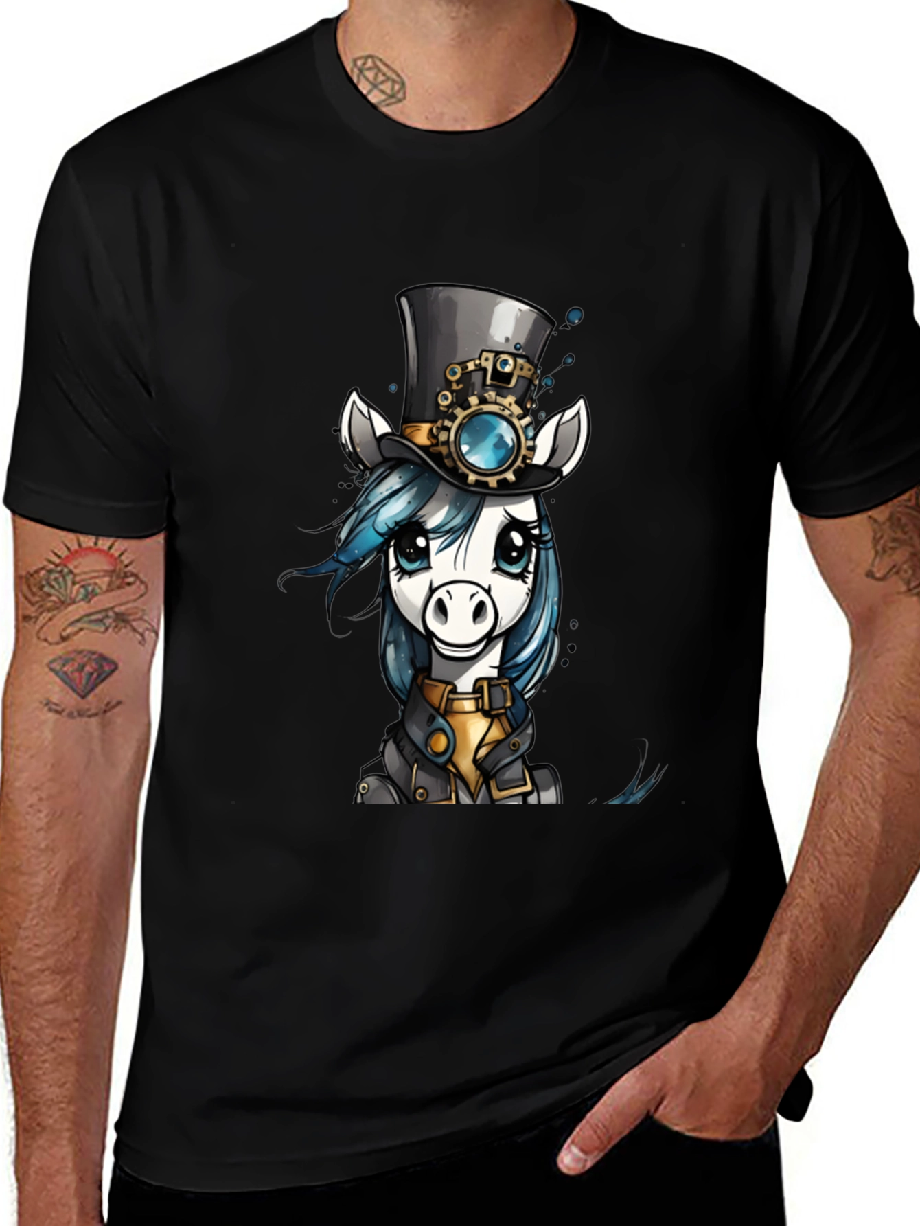 Variant 5 of Steampunk Pony T-Shirt - Unique Graphic Tee