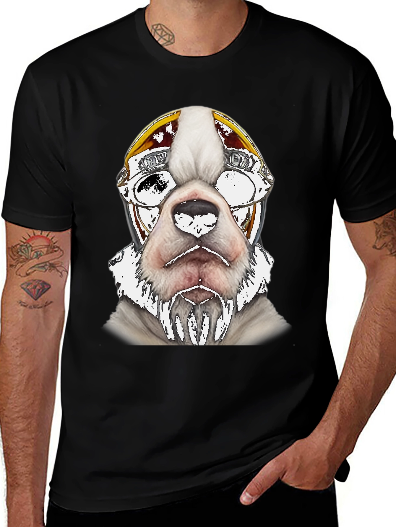 Variant 13 of Cool Dog Aviator T-Shirt - Black