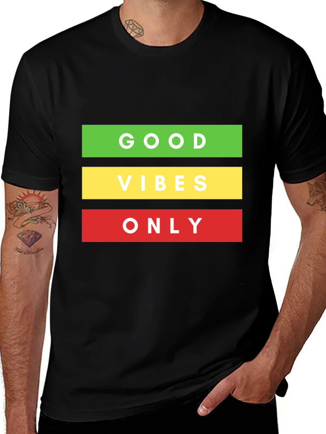 Variant 7 of Good Vibes Only Graphic Tee - Black