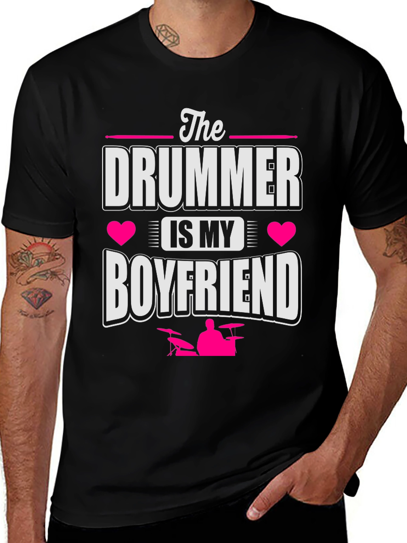 Variant 26 of Drummer Boyfriend Tee - Music Lover Gift