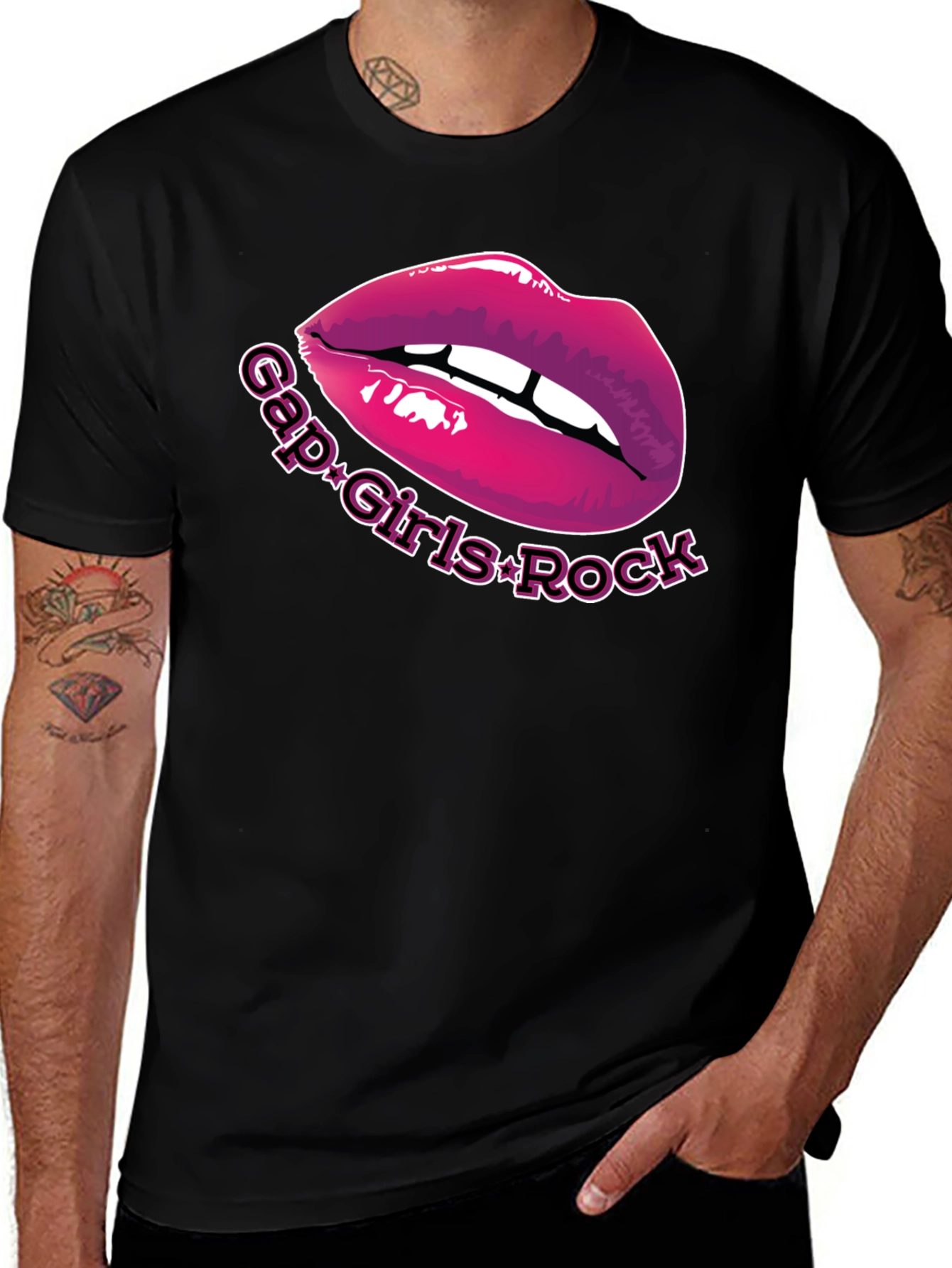 Variant 15 of Gap Girls Rock Lips Graphic T-Shirt - Trendy Tee