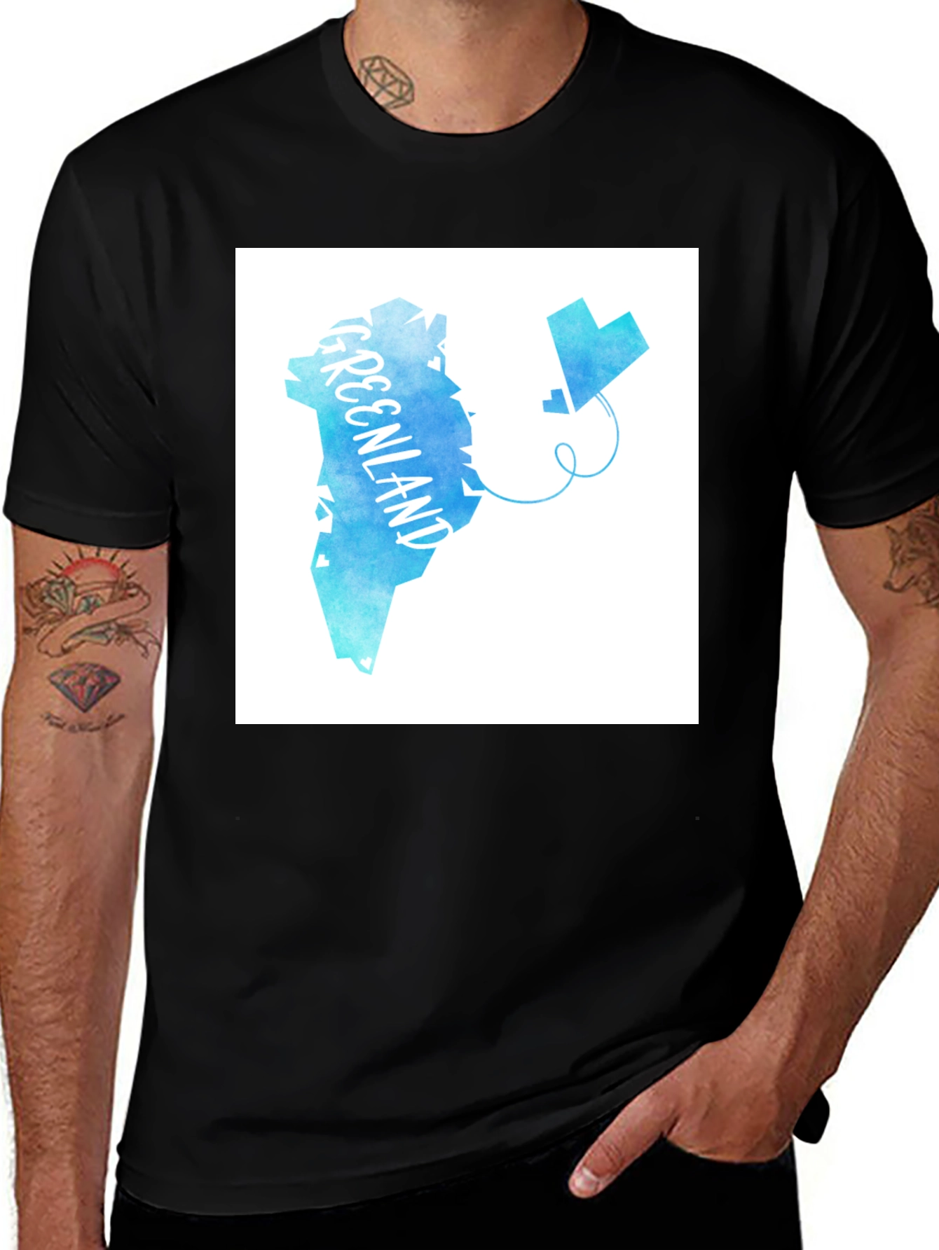 Greenland Watercolor Graphic T-Shirt