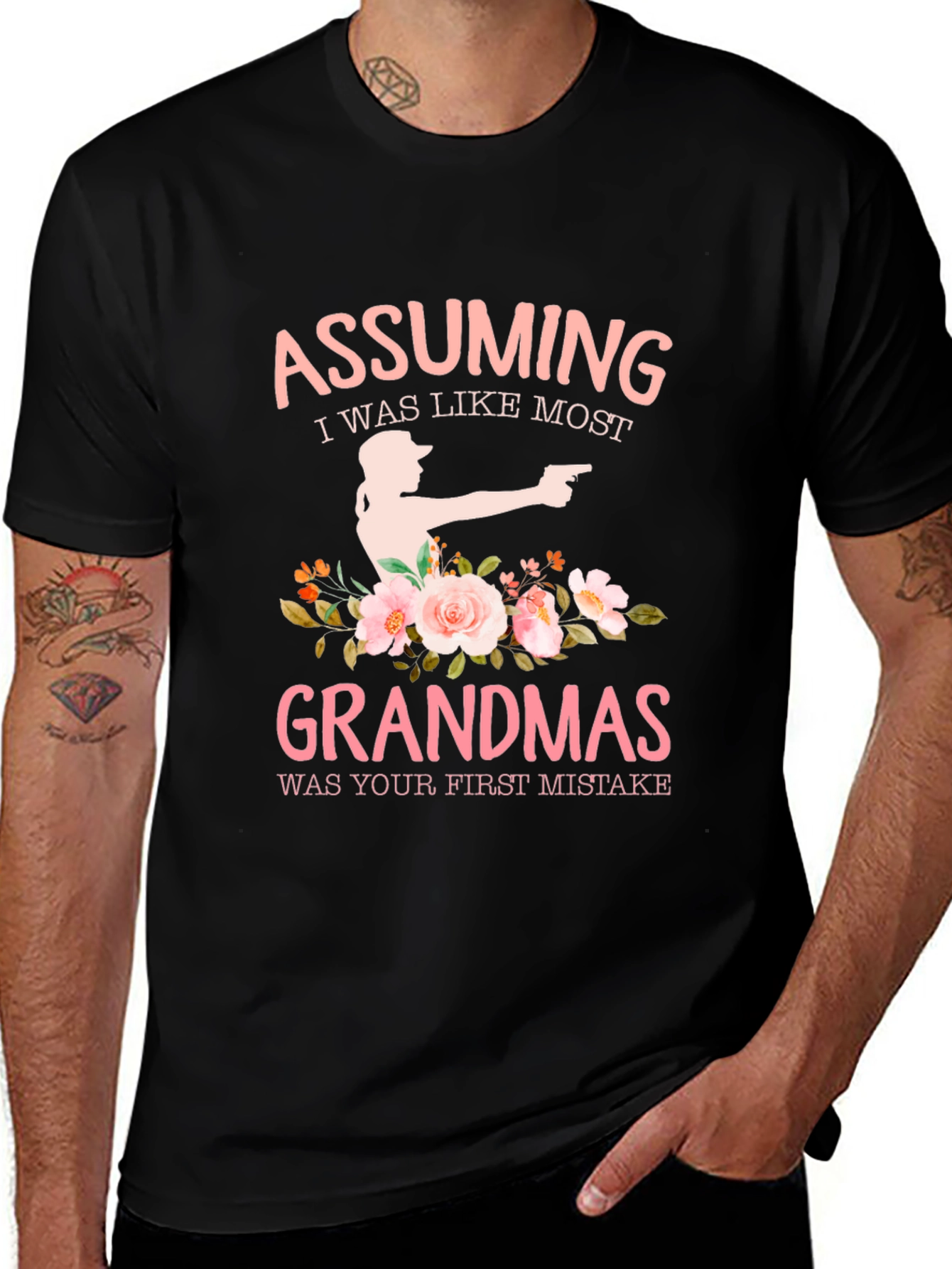 Variant 26 of Assuming Grandmas T-Shirt, Gun Owner Tee