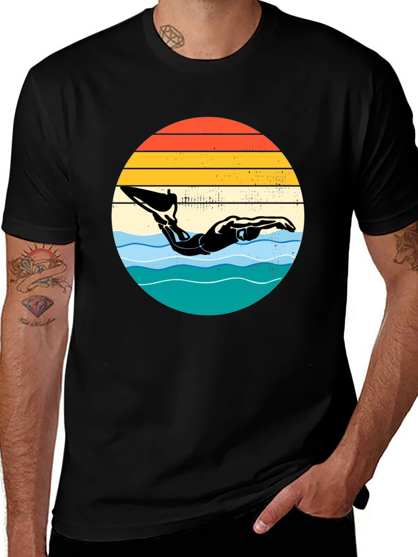 Variant 23 of Vintage Freediver T-Shirt - Scuba Diving Tee