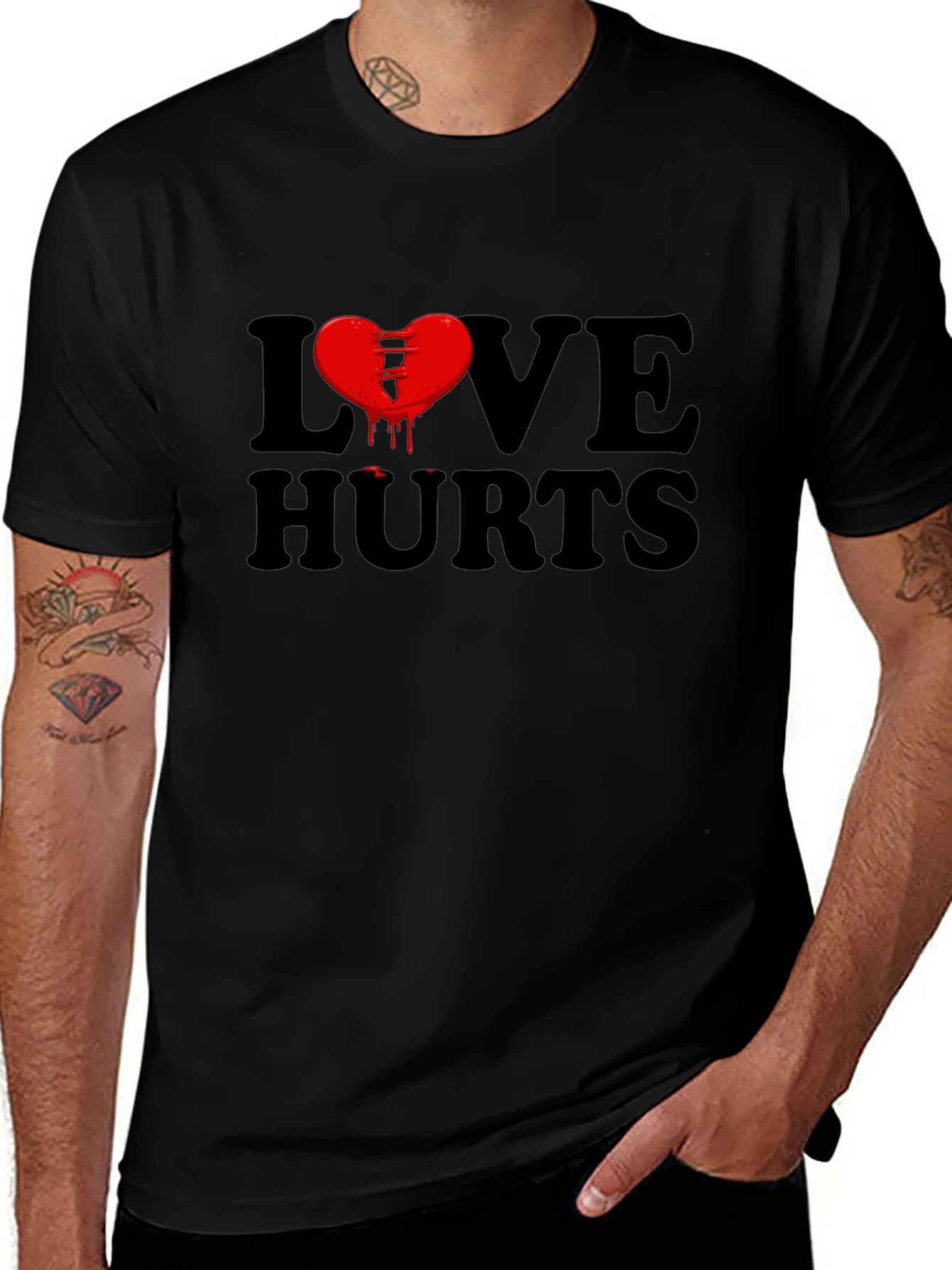 Variant 15 of Love Hurts Graphic T-Shirt
