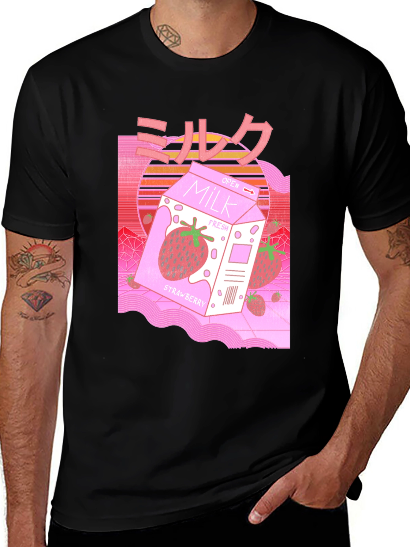 Variant 10 of Strawberry Milk Japanese Aesthetic T-Shirt