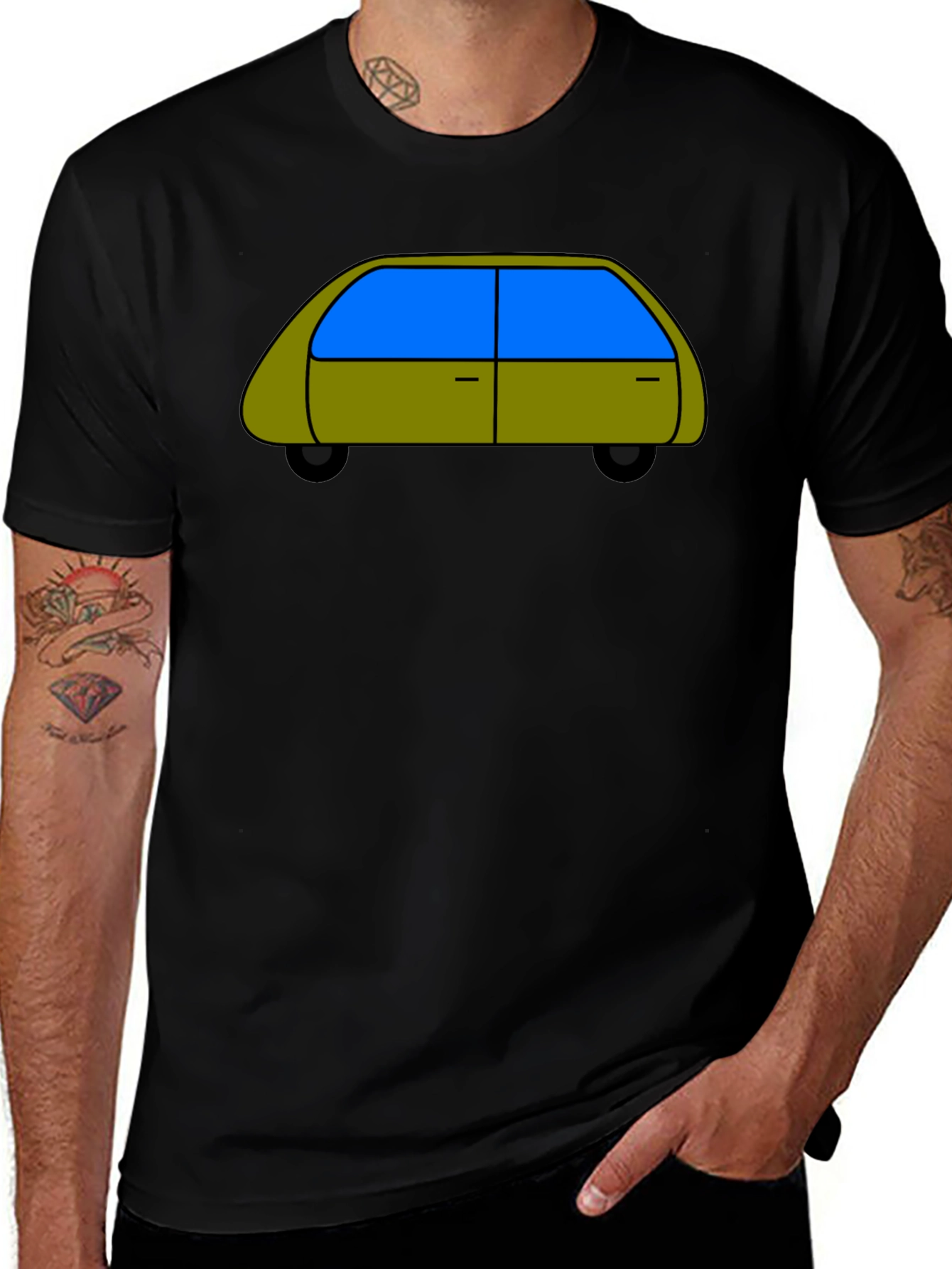 Variant 24 of Retro Futuristic Car T-Shirt - Novelty Graphic Tee