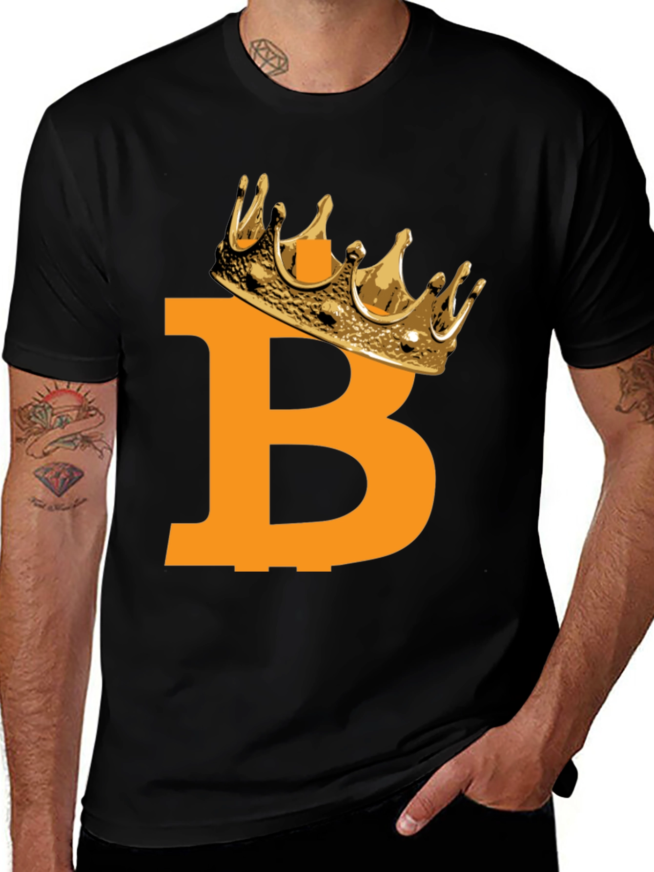 Bitcoin King Black T-Shirt