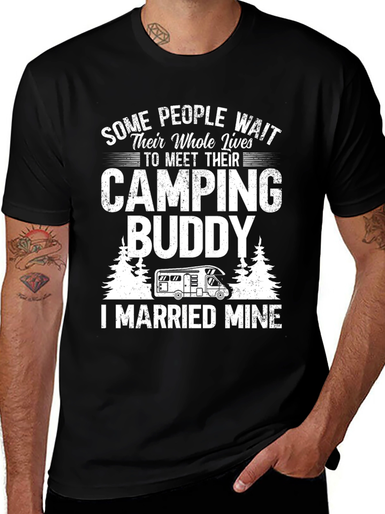 Variant 8 of Camping Buddy Married Mine T-Shirt