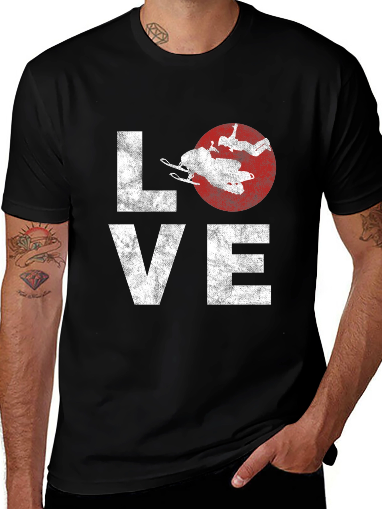Snowmobile Love Graphic T-Shirt