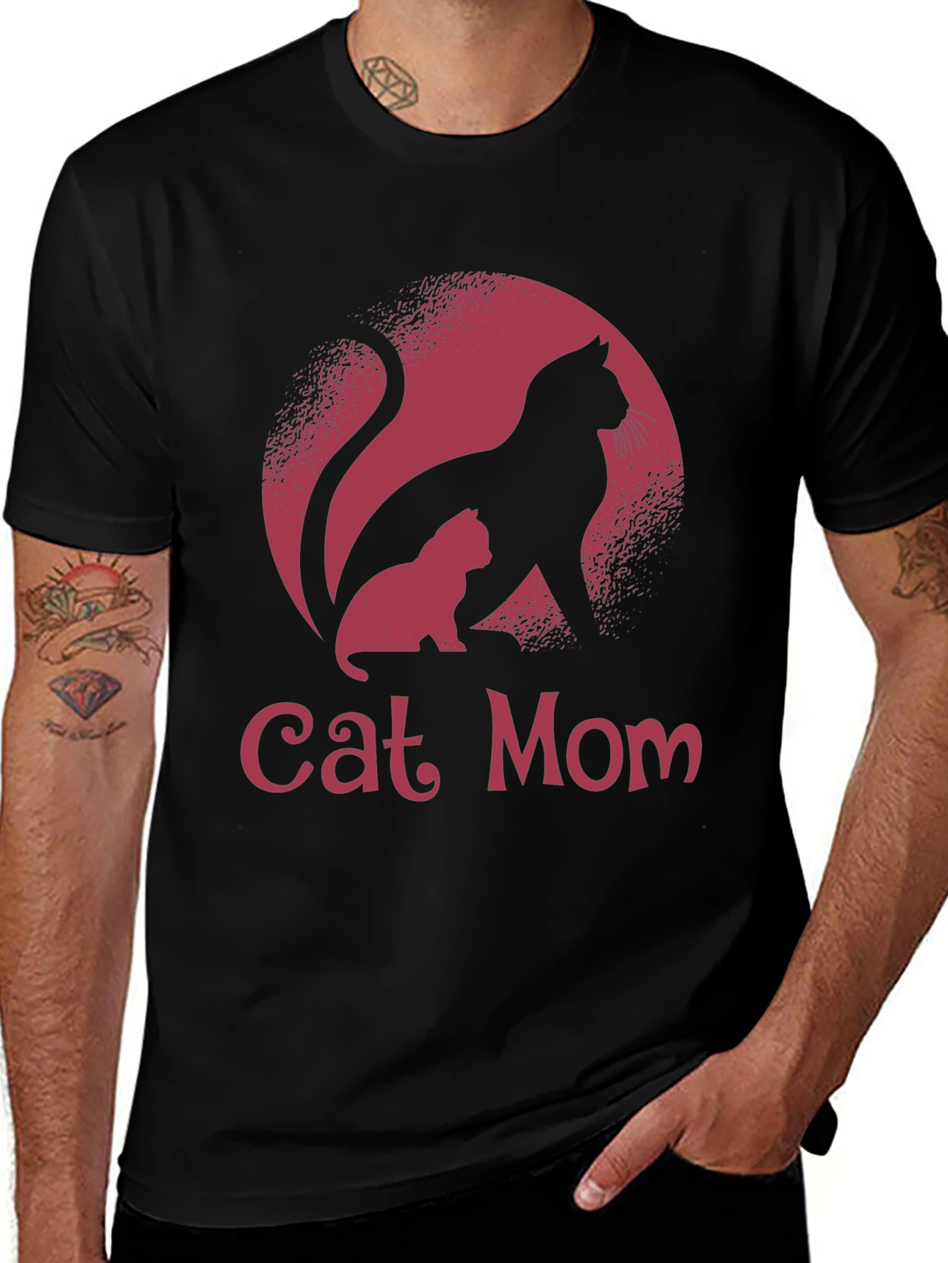Variant 24 of Cat Mom T-Shirt - Cute Feline Graphic Tee