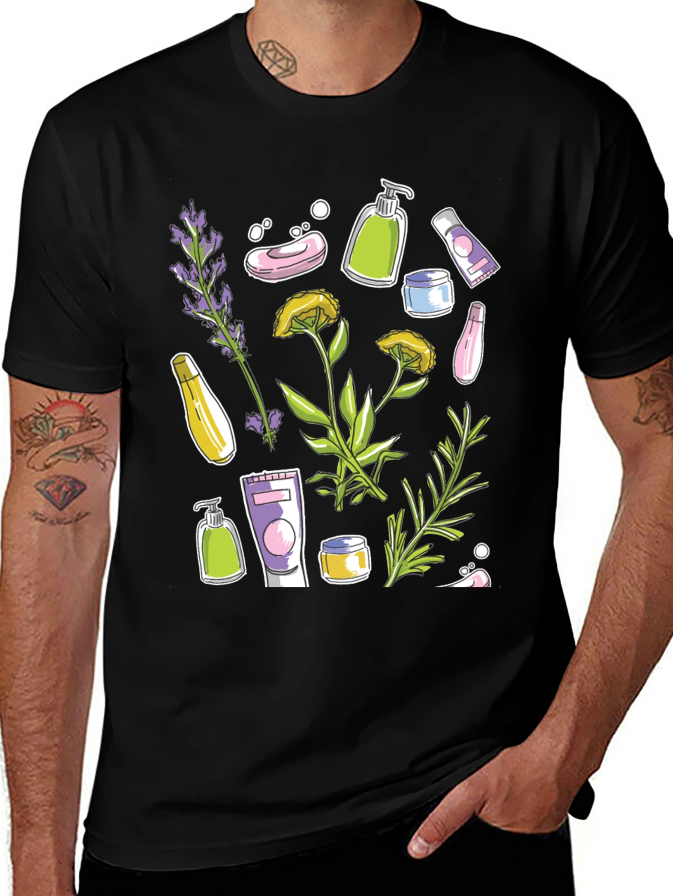 Botanical Beauty T-Shirt | Natural Skincare Design