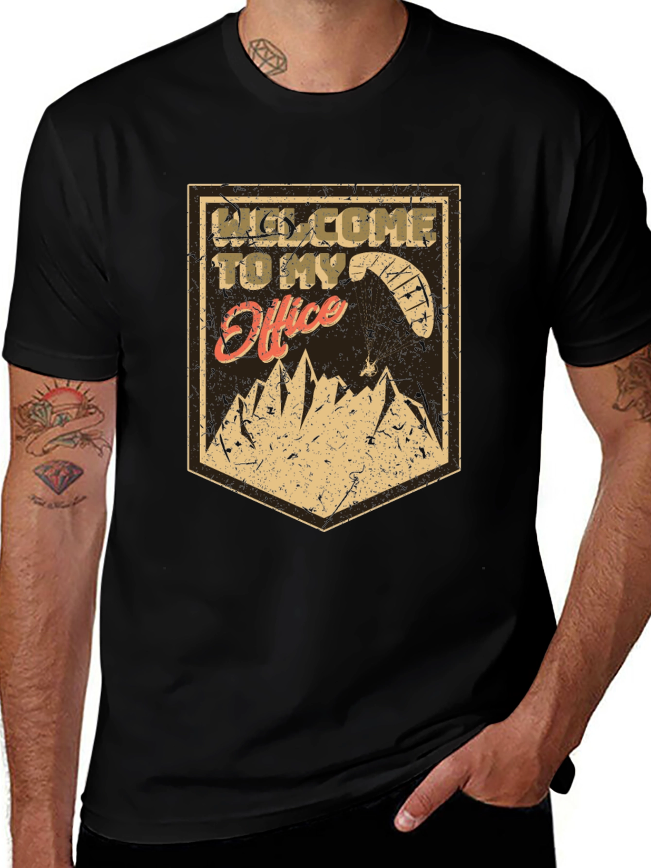 Variant 12 of Welcome to My Office T-Shirt Paragliding Adventure Tee