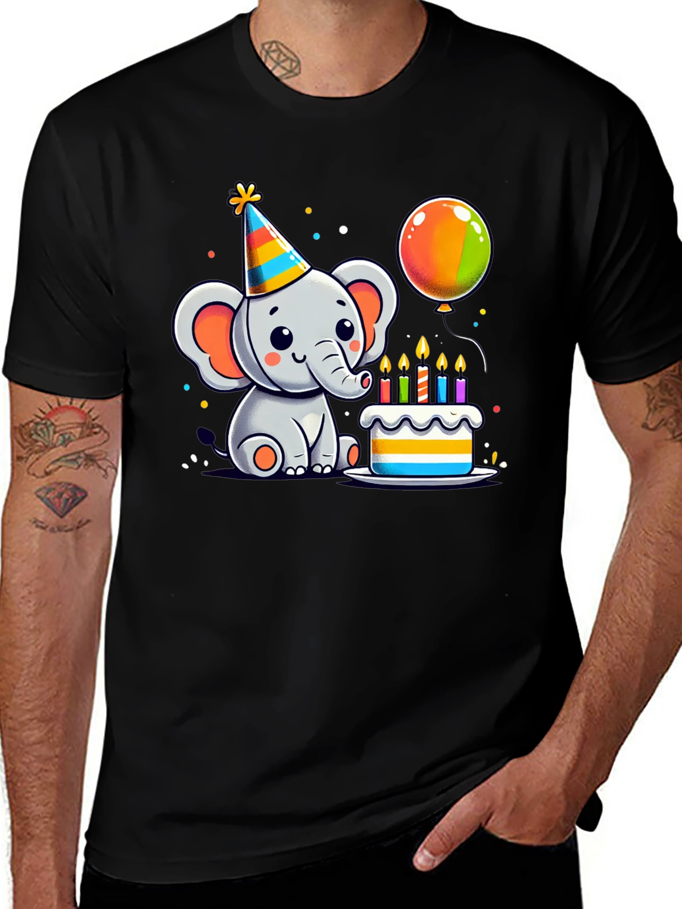 Variant 11 of Cute Elephant Birthday T-Shirt