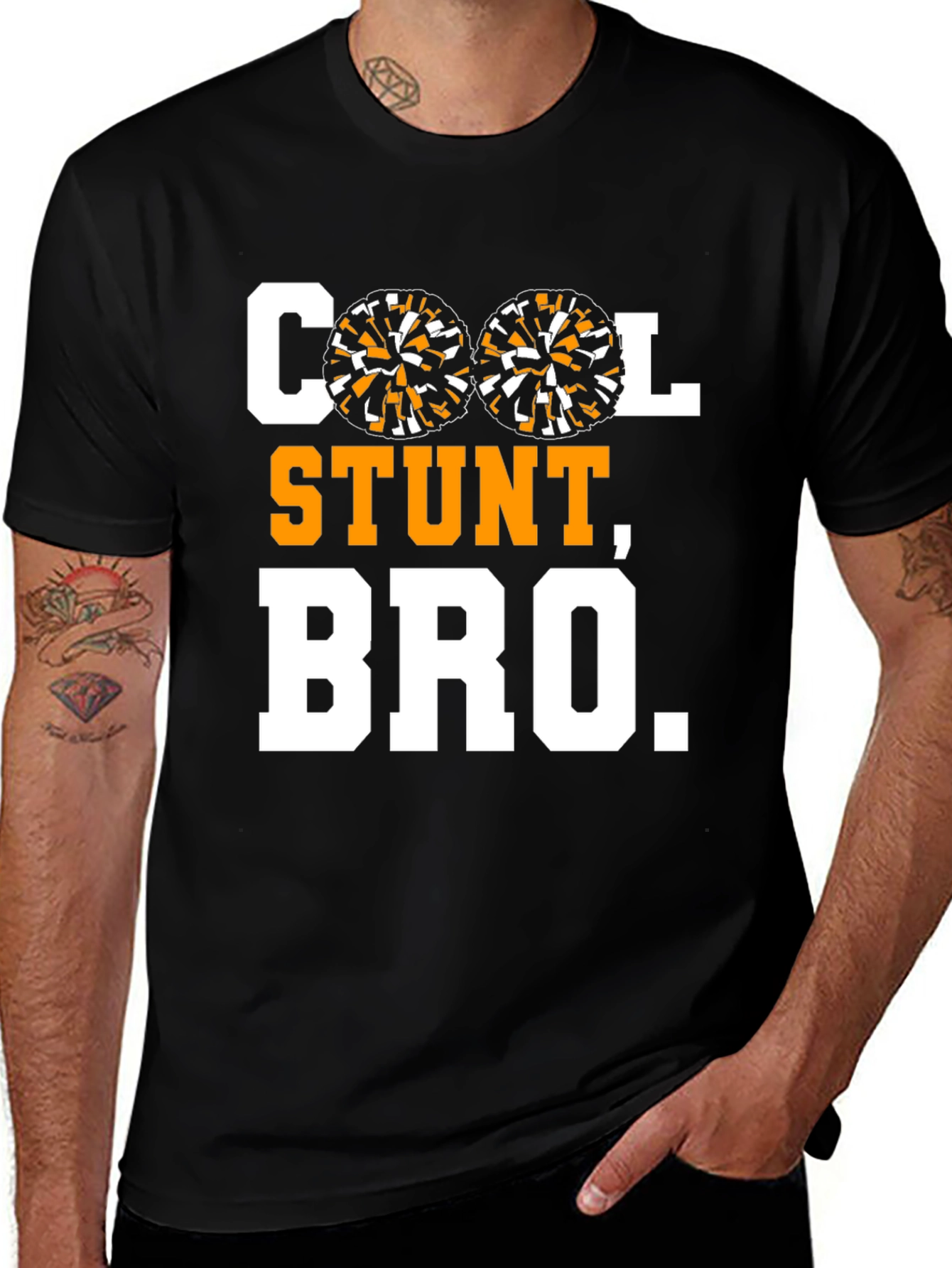 Variant 11 of Cool Stunt Bro T-Shirt Cheerleading Pom Poms Gift
